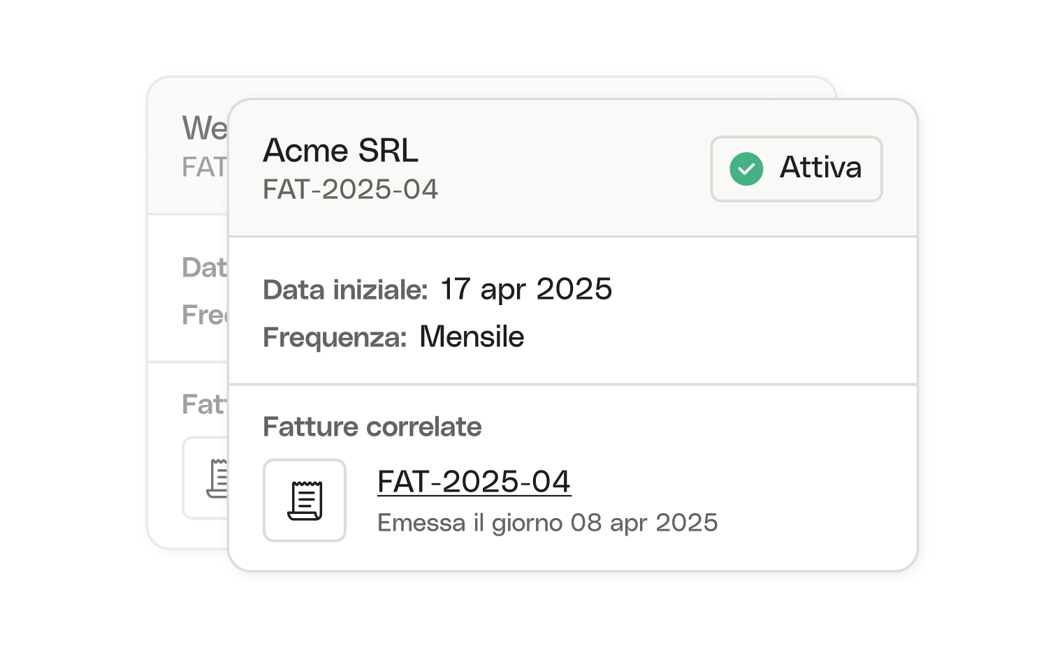 WEB IT UI Cards Bento Accounts Receivable Addon Ridotto