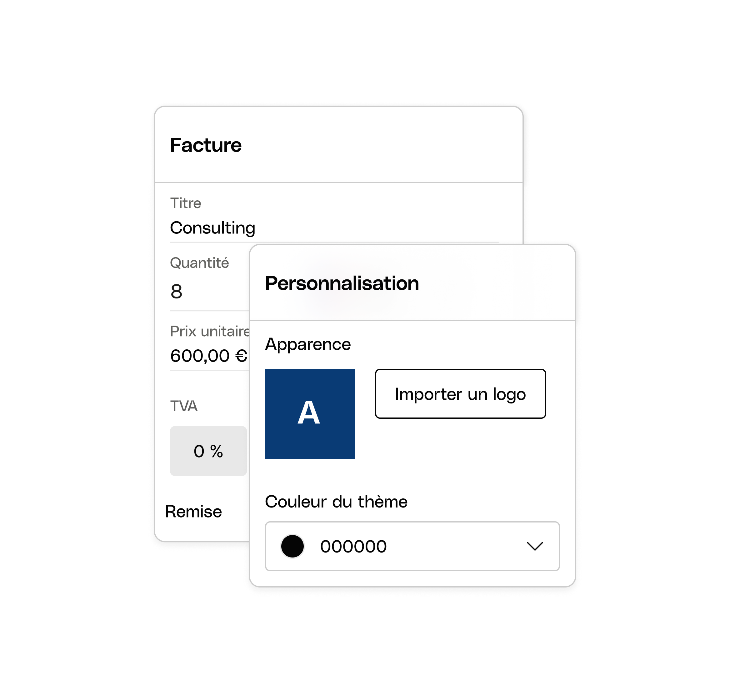 WEB  UI Hero TopicHighlight Bento Invoice Customization Mobile