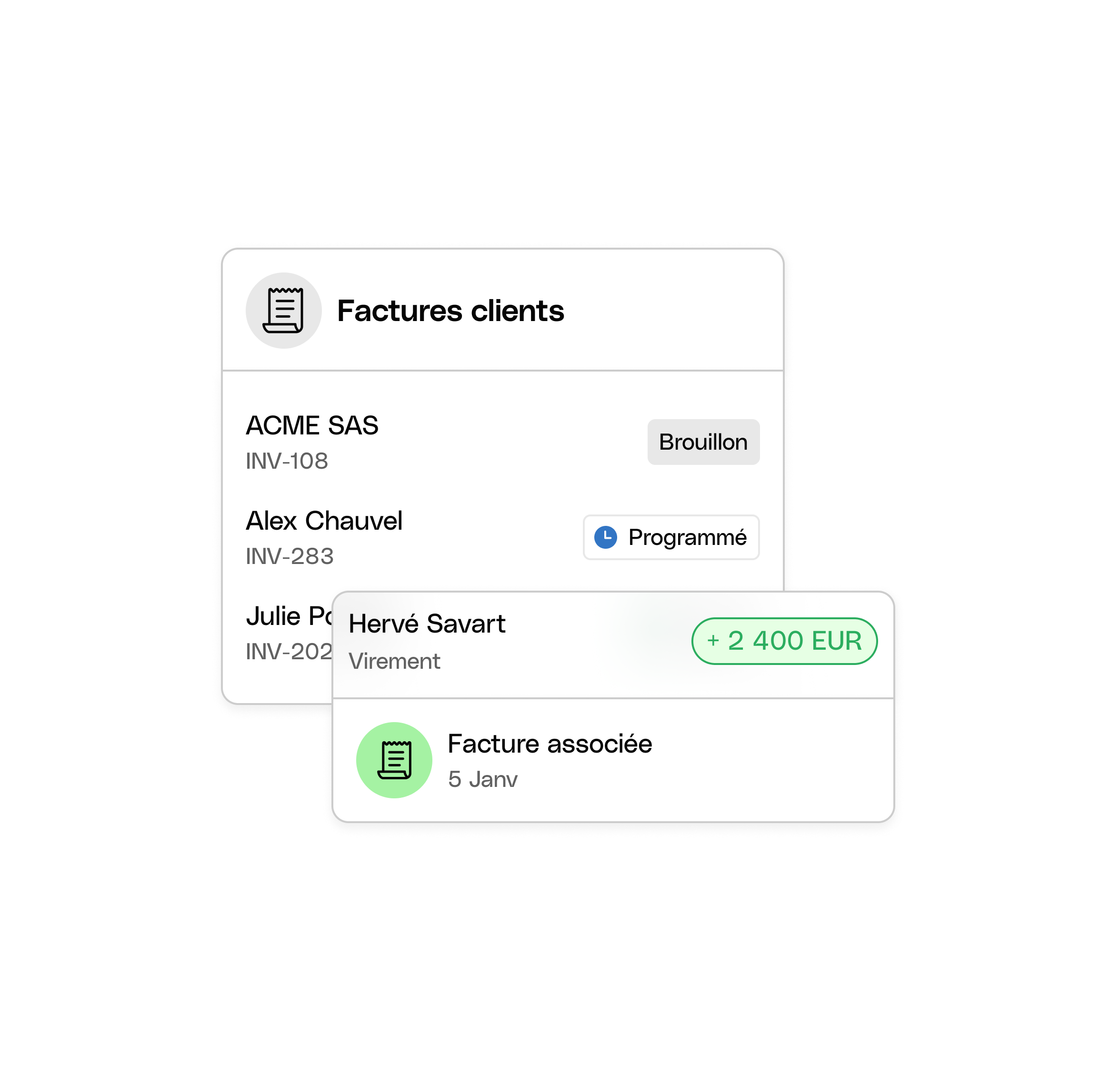 WEB  UI Hero TopicHighlight Bento Invoicing Client Track Transactions