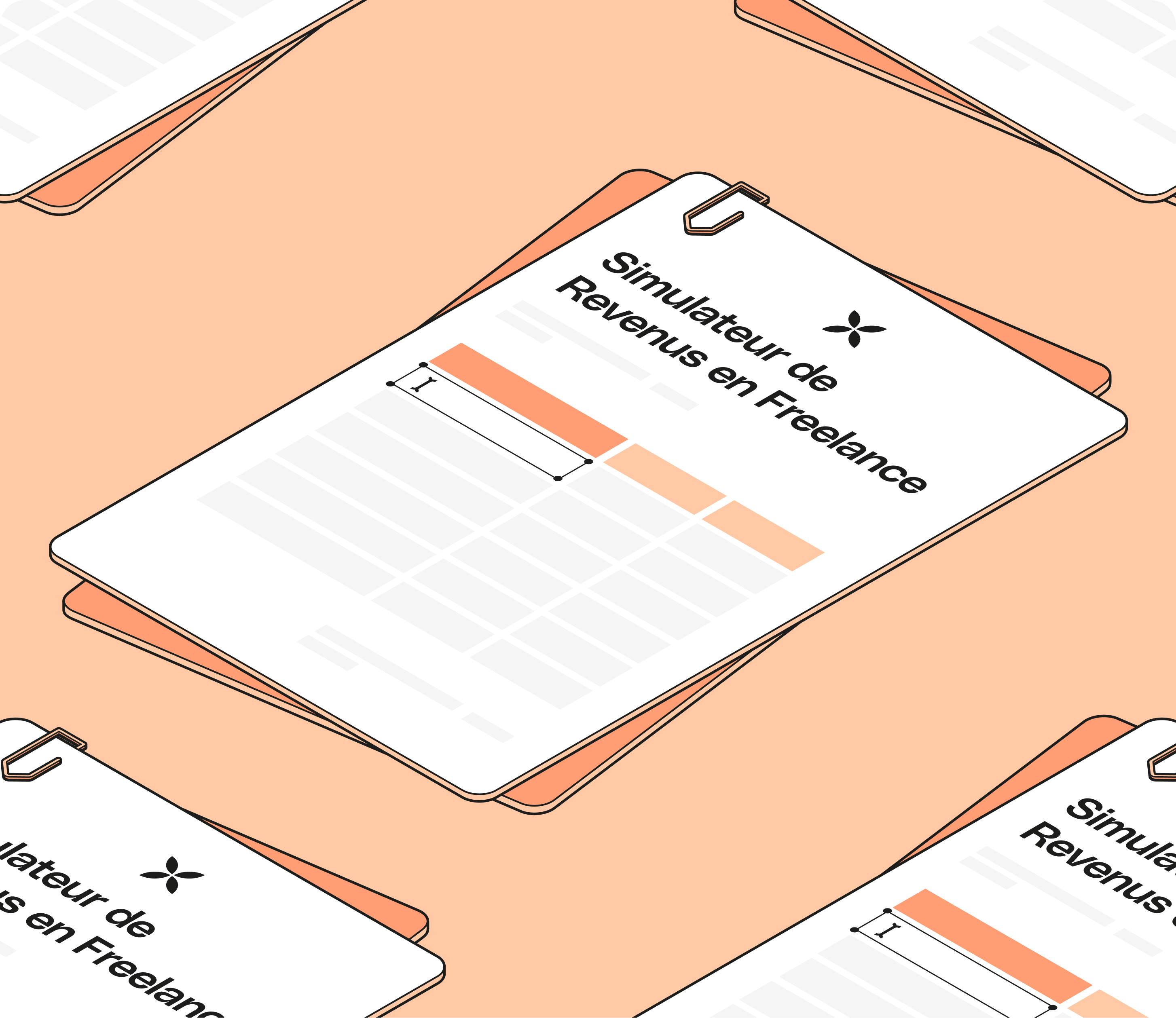 Simulateur de paie pleine largeur Peach pour les freelances mobiles