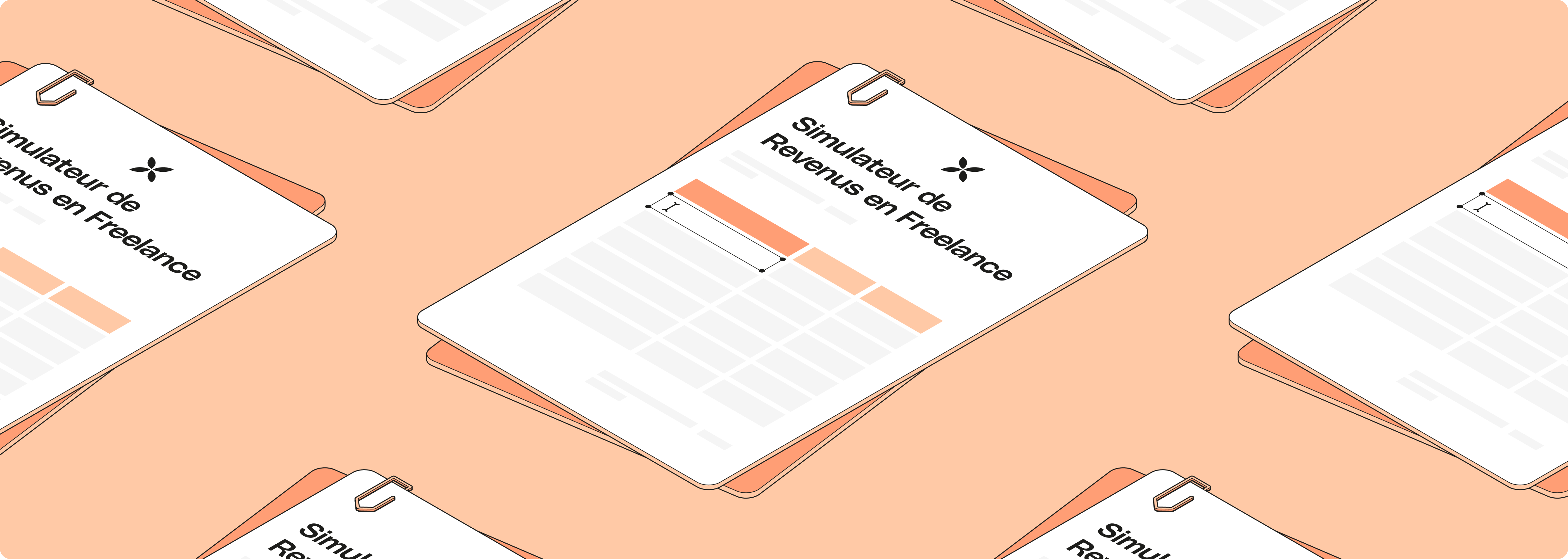 Simulateur de paie pleine largeur Peach pour freelances