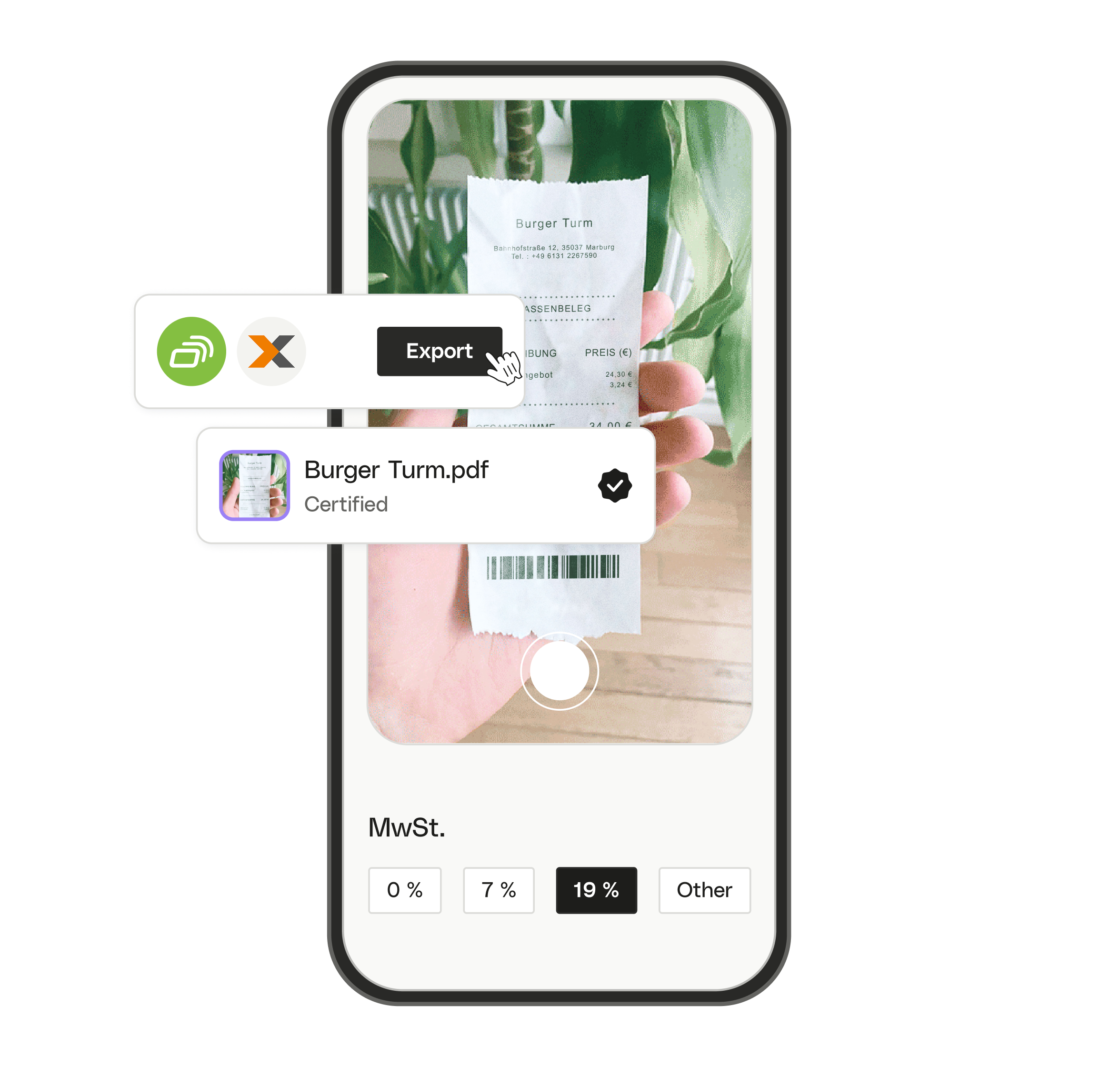 WEB UI Hero TopicHighlight Bento Receipt Scan Management Attached