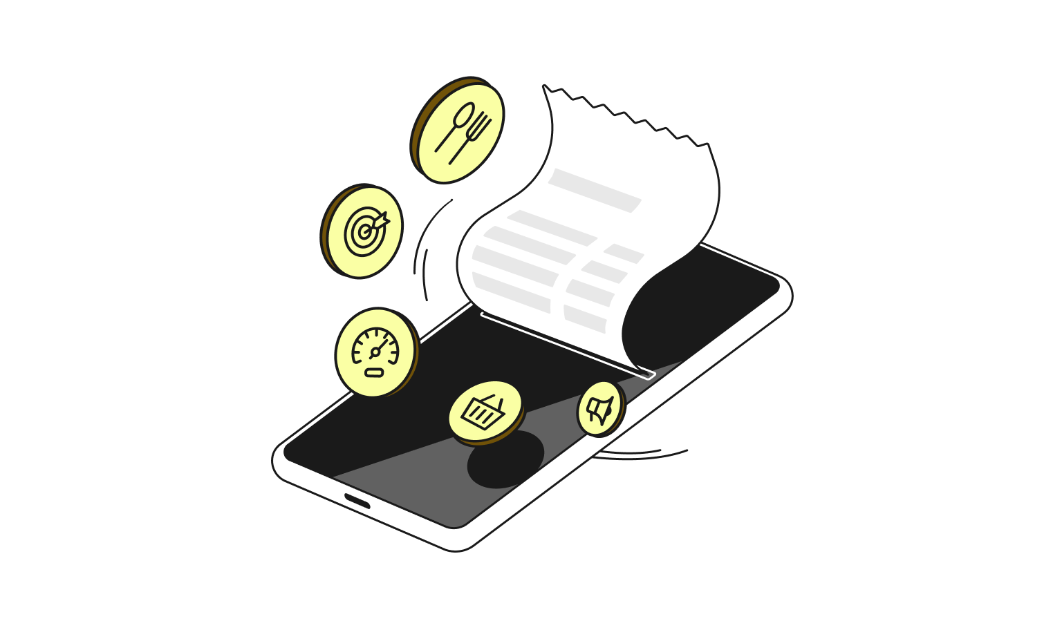 WEB Flow Mustard Cards Bento Headline Expense Report