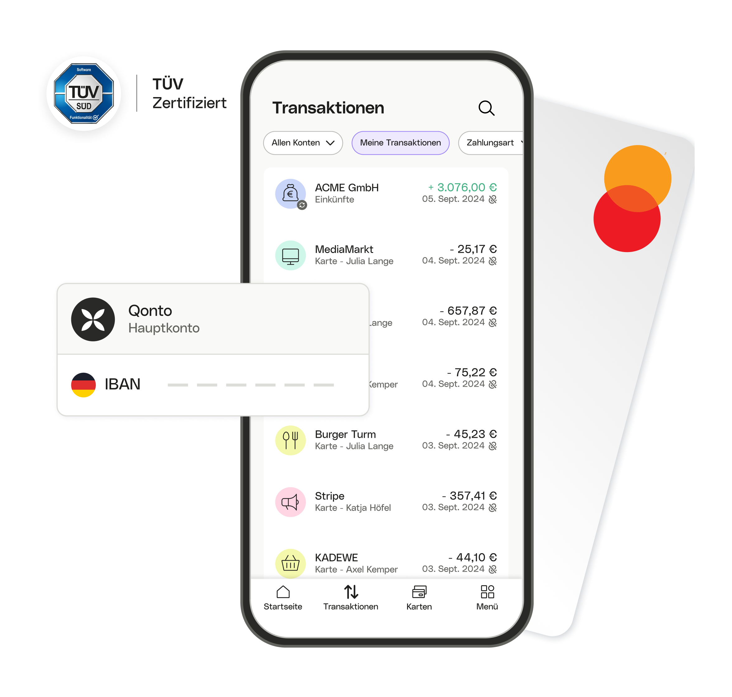 WEB UI Hero TopicHighlight Bento Geschäftskonto OneCard