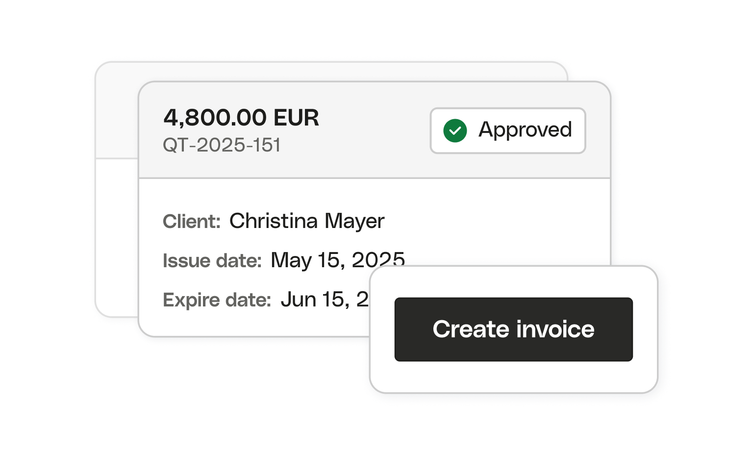 WEB   UI Cards Bento Headline Quote to Invoice