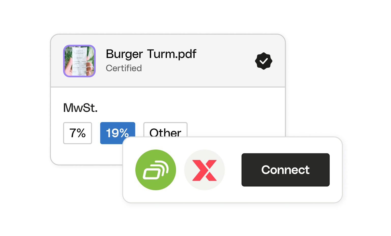 WEB   UI Cards Bento Headline Receipt Management Connect