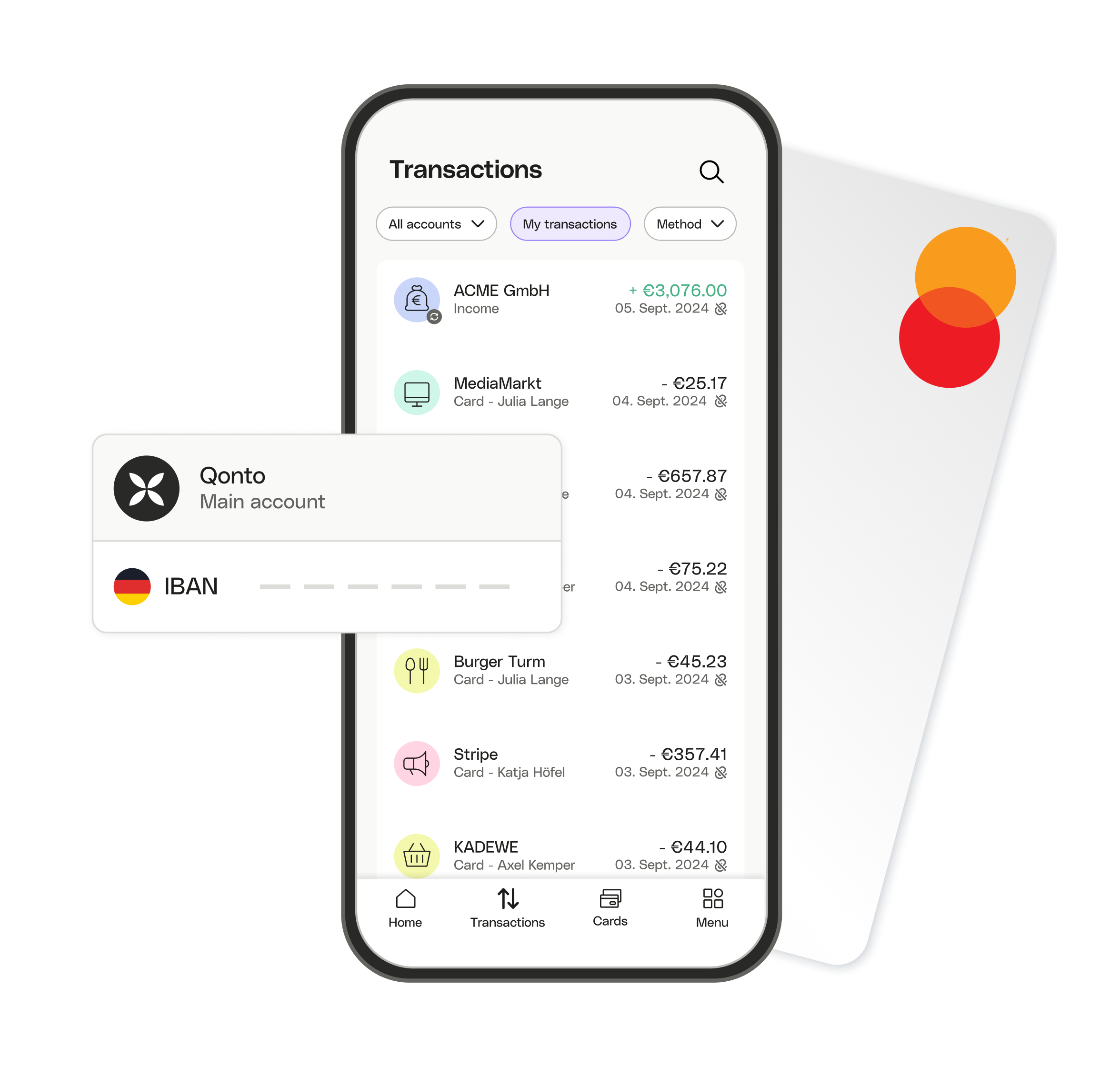 WEB UI Hero TopicHighlight Bento Business account OneCard