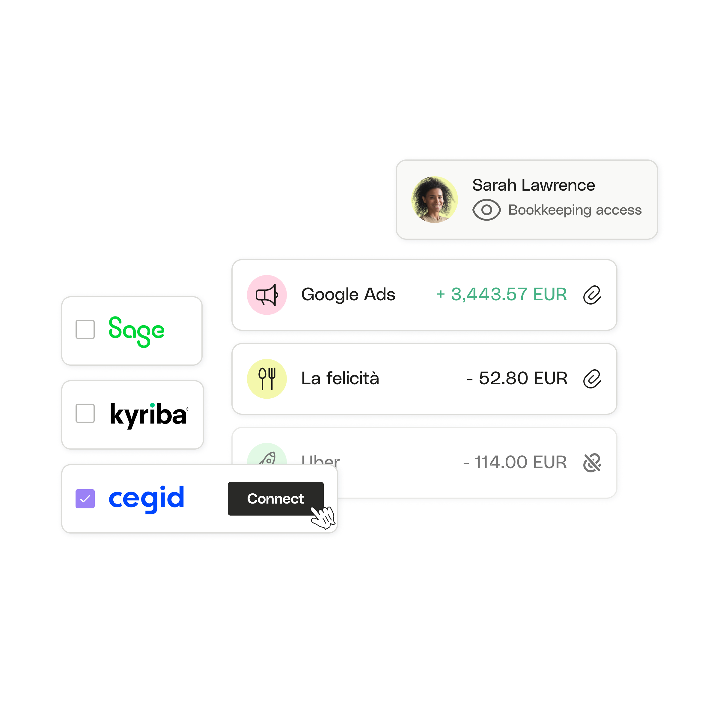 WEB UI Hero TopicHighlight Bento Bookkeeping Accountant View Connect