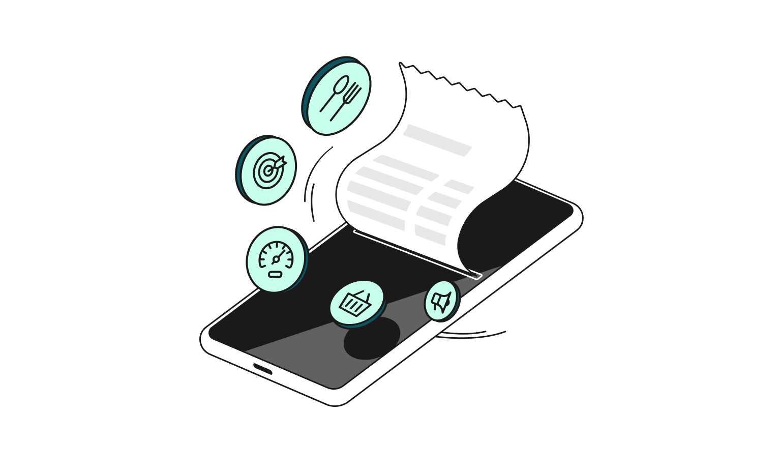 WEB Flow Mint Cards Bento Headline Spesenabrechnung