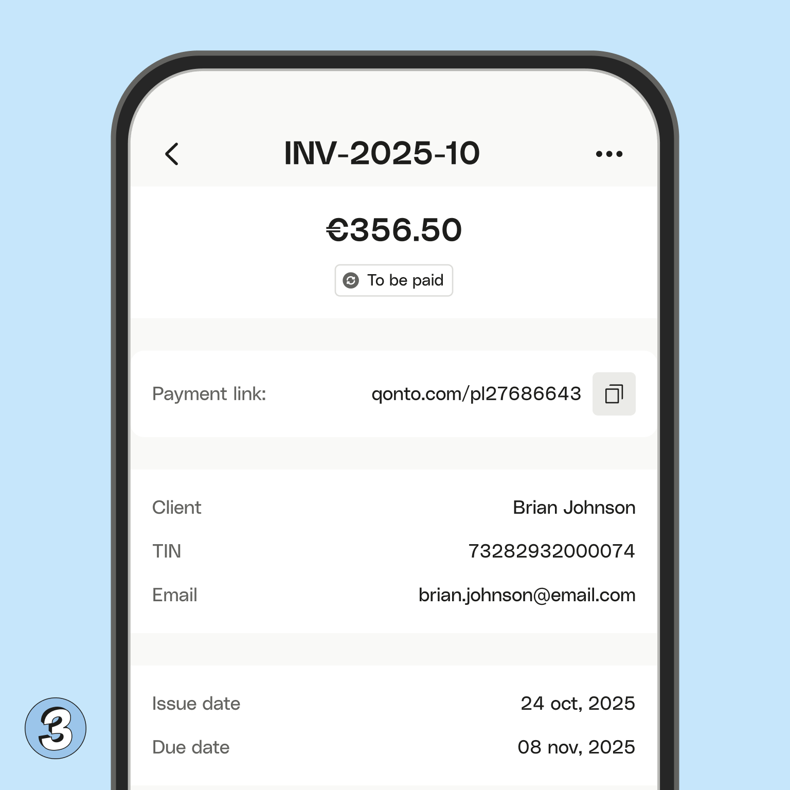 WEB Blueberry UI Cards Bento Headline Invoice Payment Link