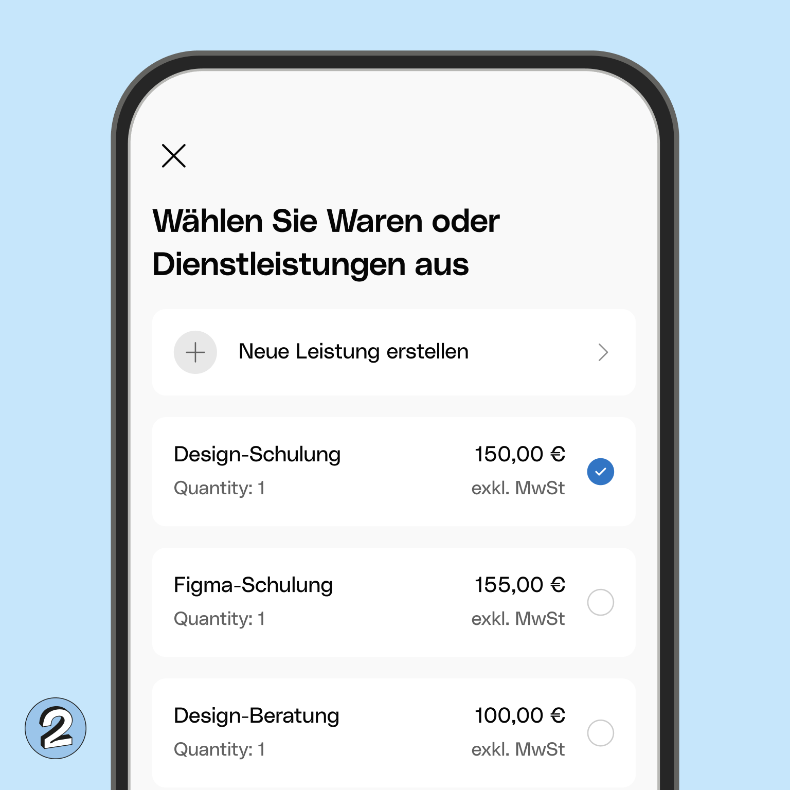 WEB UI Blueberry Cards Bento Headline Zahlungslink Produkte