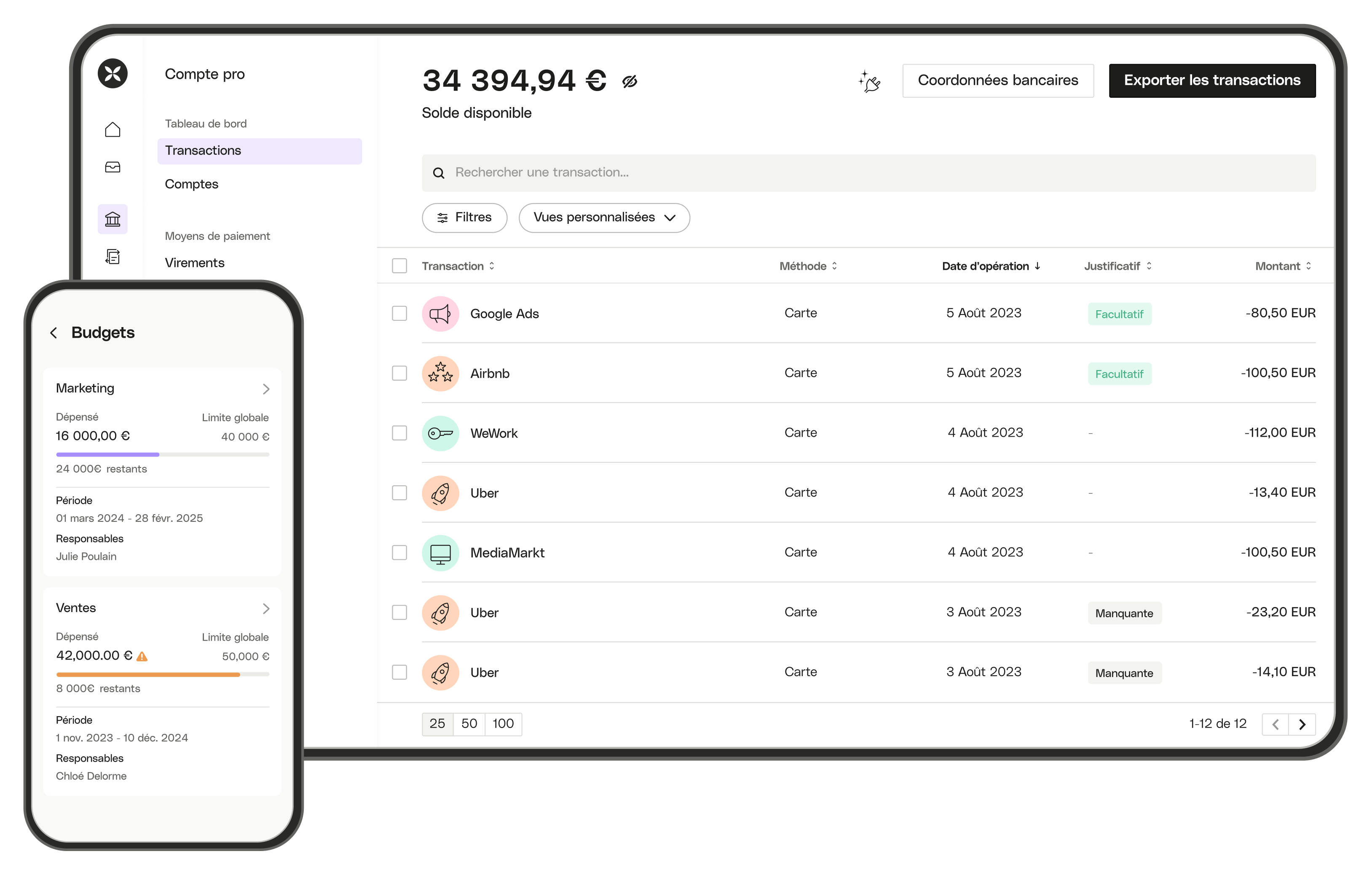BLOG UI Budgets cliquables Transactions Bureau
