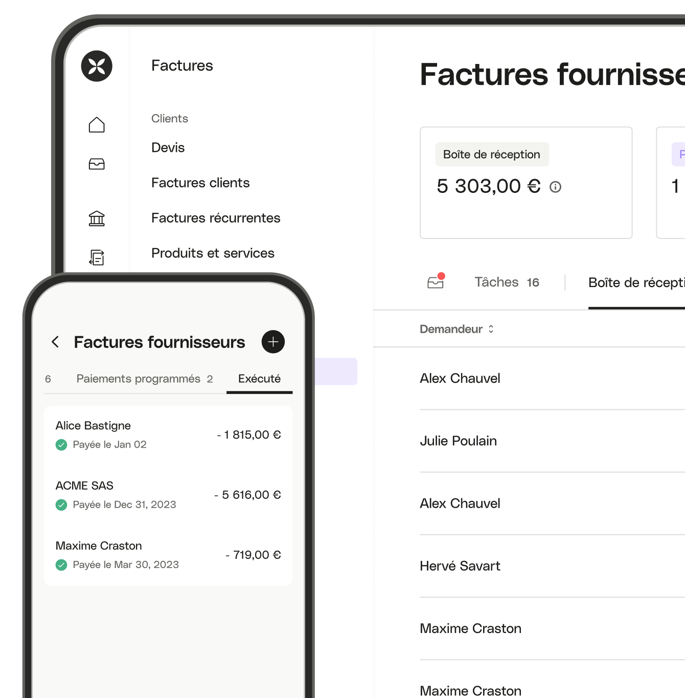 BLOG UI Factures fournisseurs cliquables Mobile