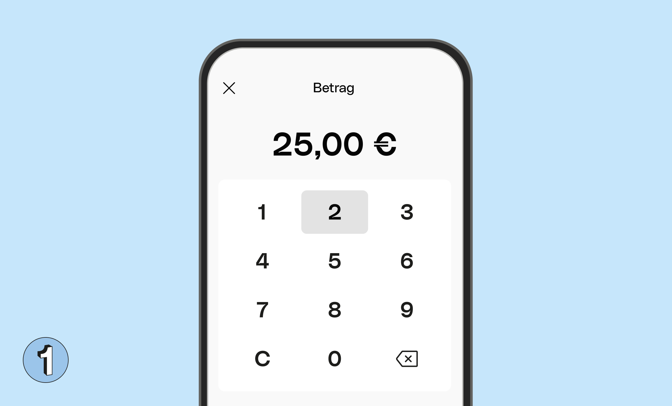 WEB UI Blueberry Cards Bento Überschrift Kaufbetrag