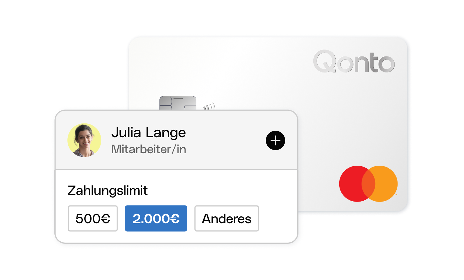 WEB-UI-Karten Bento Headline OneCard Admin-Limits