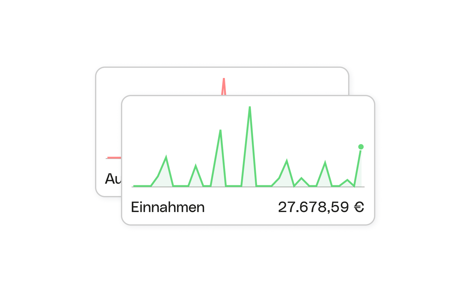 WEB-UI-Karten Bento Headline-Zuflüsse