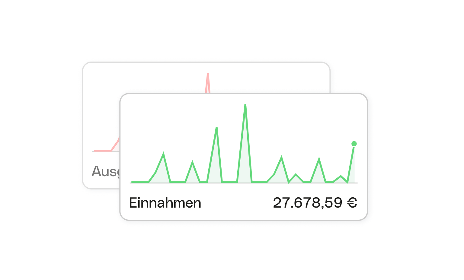 WEB-UI-Karten Bento Headline-Zuflüsse