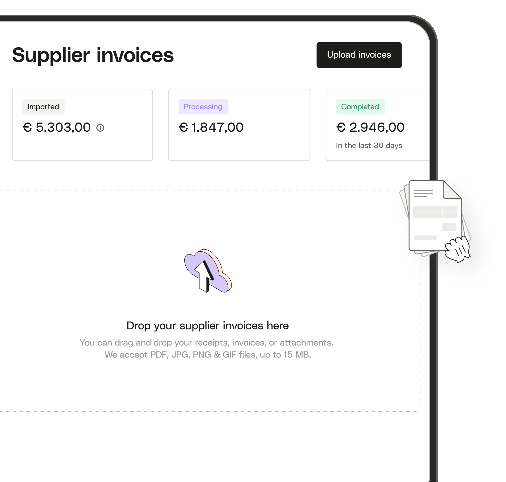 WEB BE NL UI Hero TopicHighlight Bento Drop Supplier Invoices