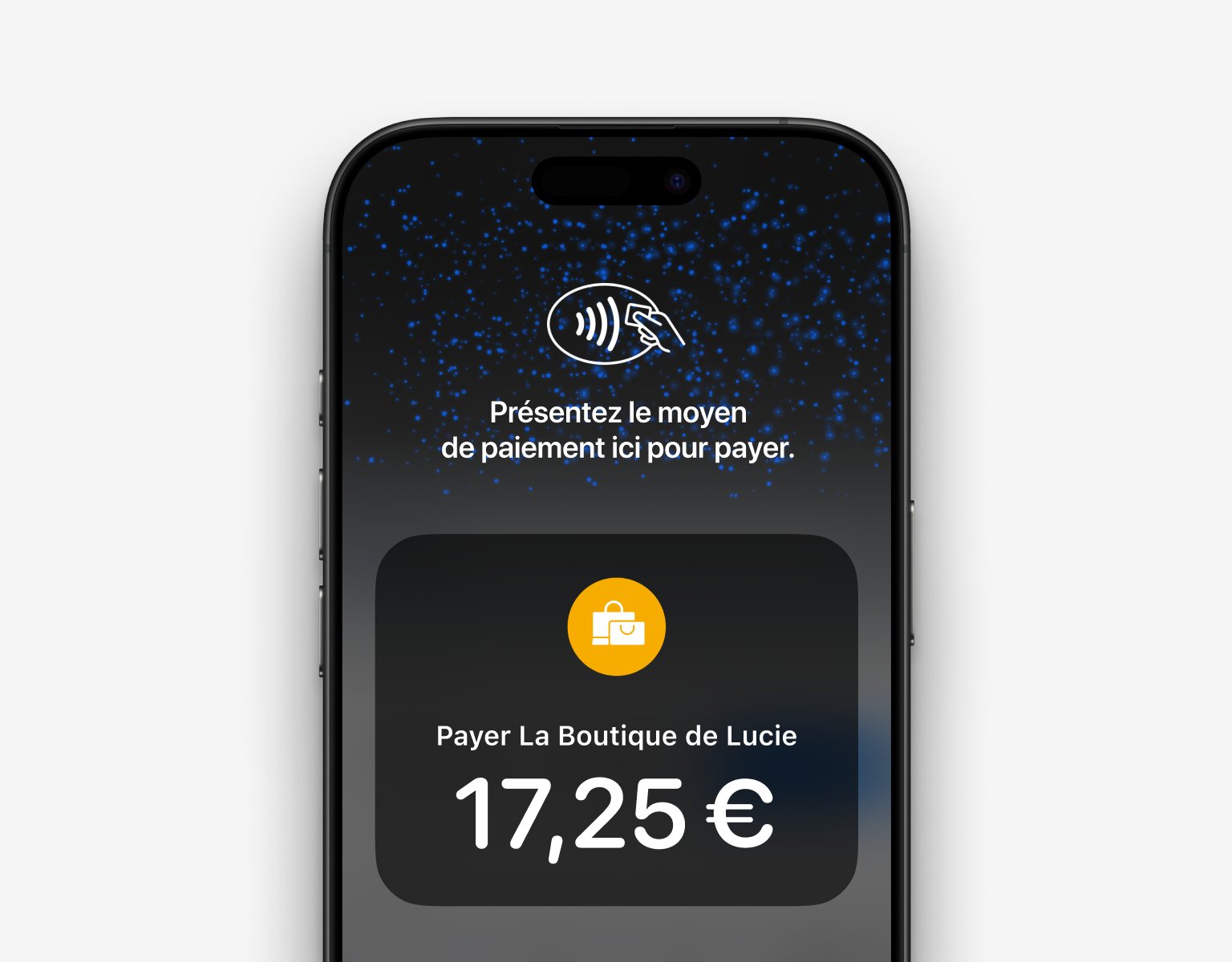 Page d'accueil des cartes de l'interface utilisateur Web : paiement par simple pression