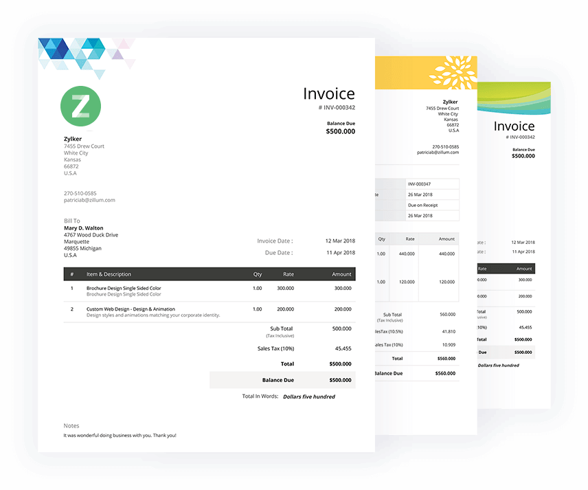 Zoho Invoice (Migrate)