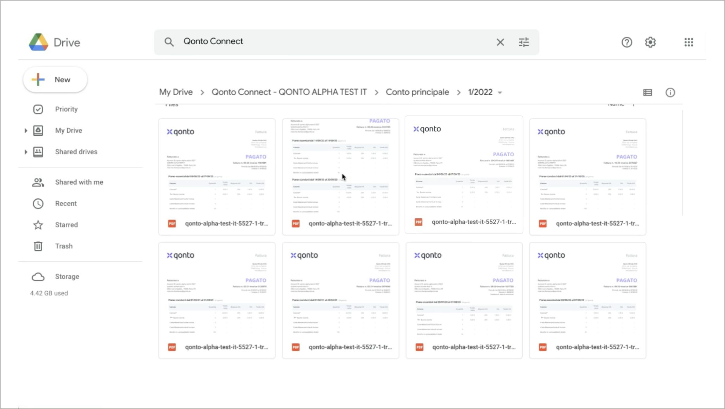 Qonto → Google Drive
