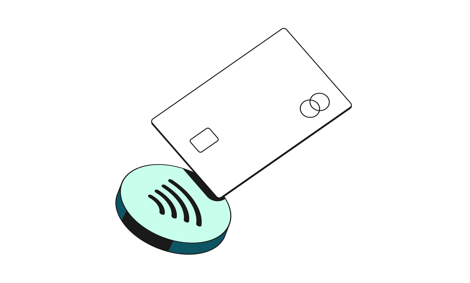 Cartes Bento WEB Flow Mint Headline Appuyez pour payer