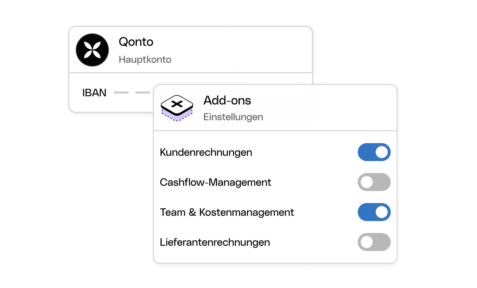 WEB AT UI Karten Bento Headline Upsell Addons Allgemein
