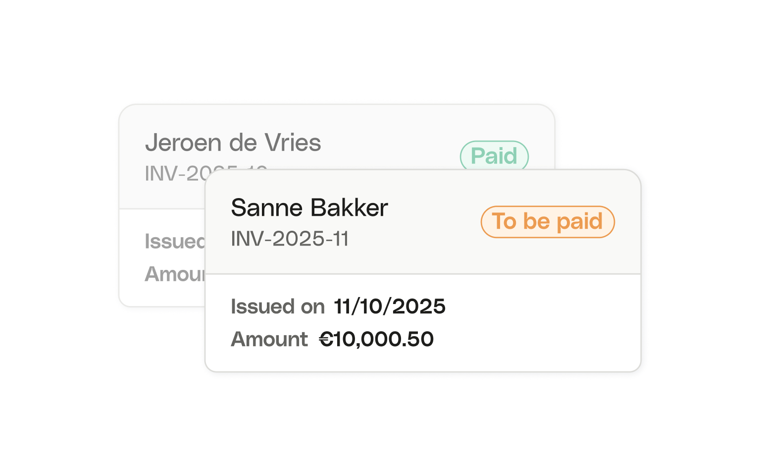 WEB NL BENL UI Cards Headline Bento Invoicing Statuses