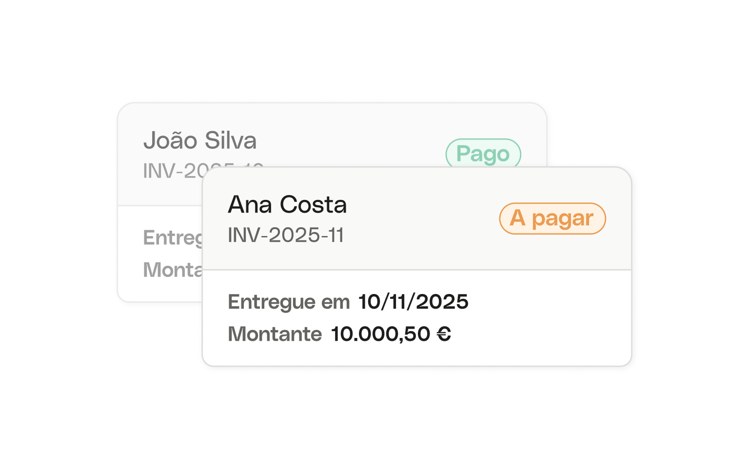 WEB PT UI Cards Headline Bento Invoicing Statuses