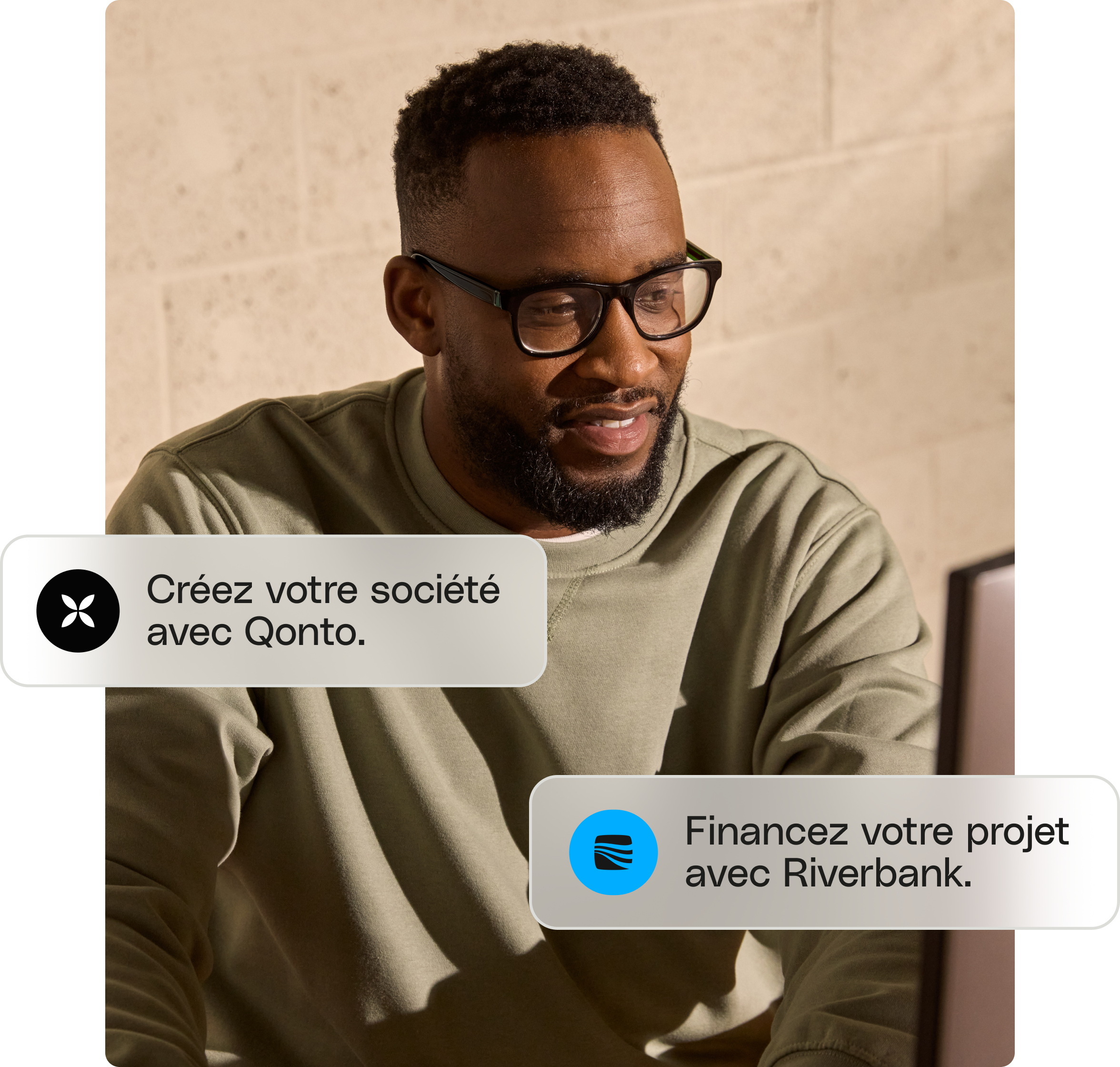 Interface utilisateur Web Photo Hero Topic Highlight Bento Financing Company Creation Bundle Riverbank E04