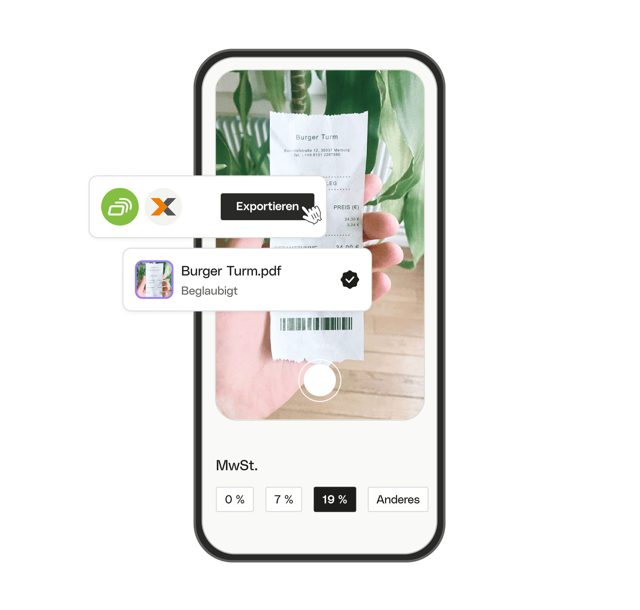 WEB UI Hero TopicHighlight Bento Belegverwaltung