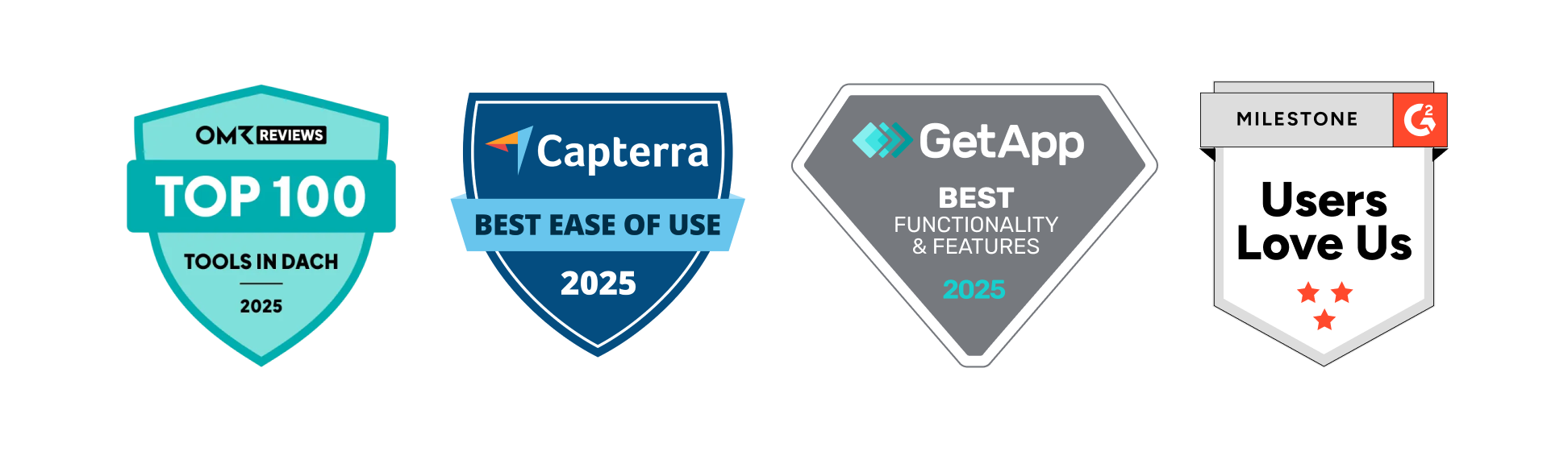 WEB Verschiedene Helden TopicHighlight Bento Auszeichnungen Vertrauen OMRReviews Capterra GetApp MilestoneG2