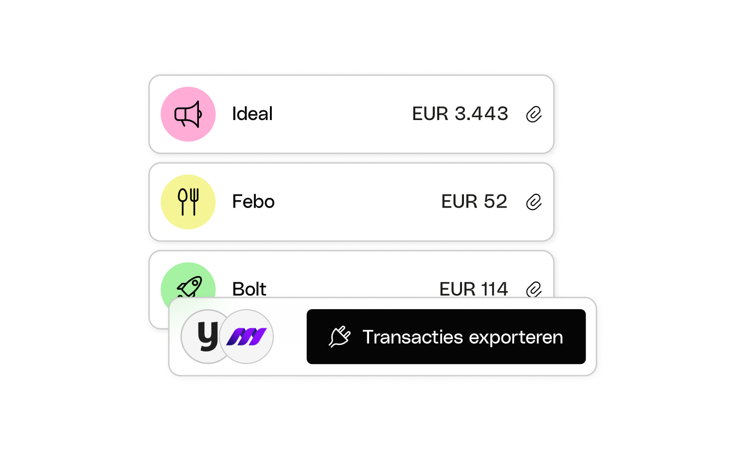 WEB NL UI Cards Bento Transactions Integrations Yuki Minox