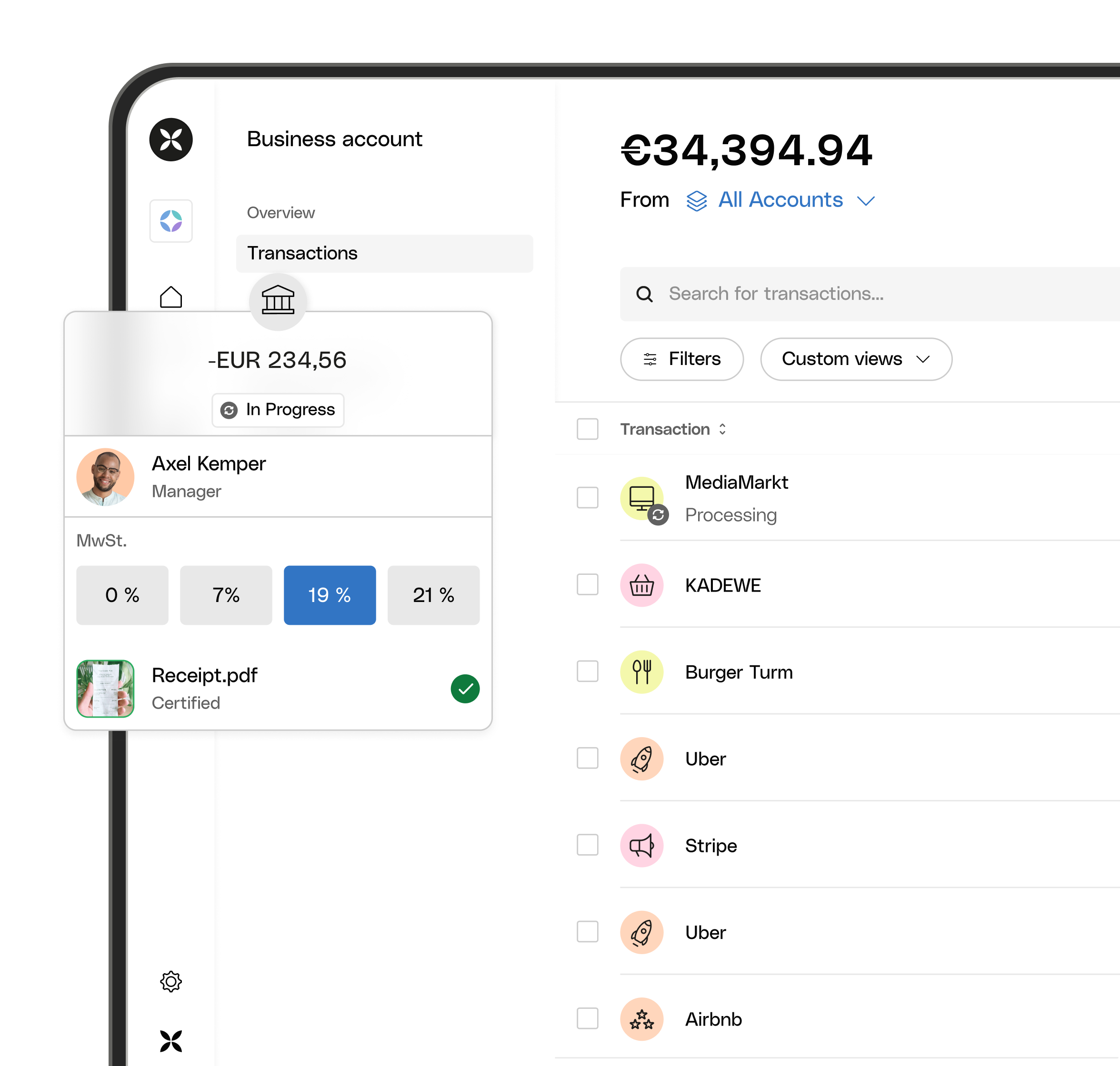 WEB   UI Hero TopicHighlight Bento Expense categorization VAT