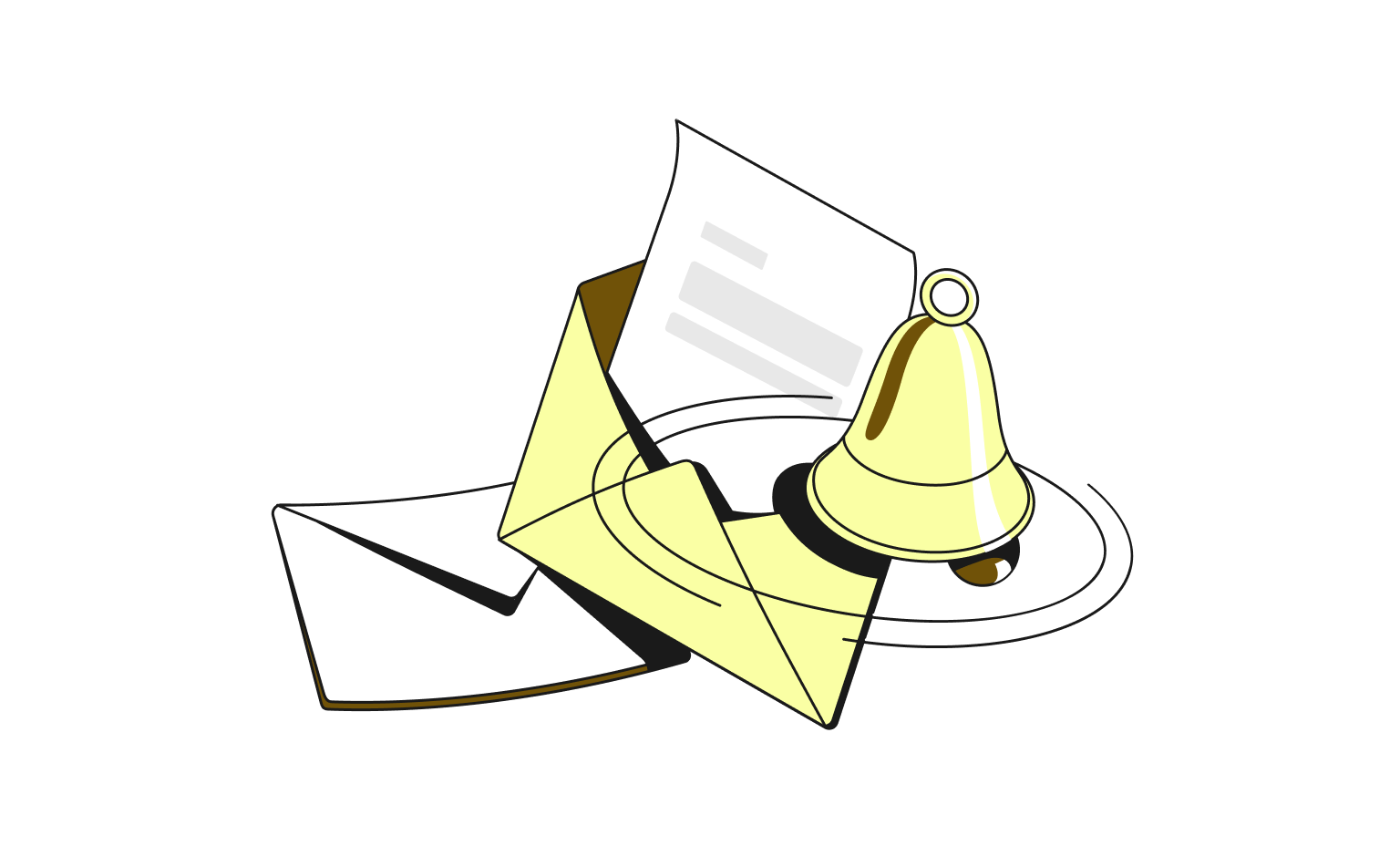 Cartes WEB Flow Mustard Bento Headline Rappel de facture