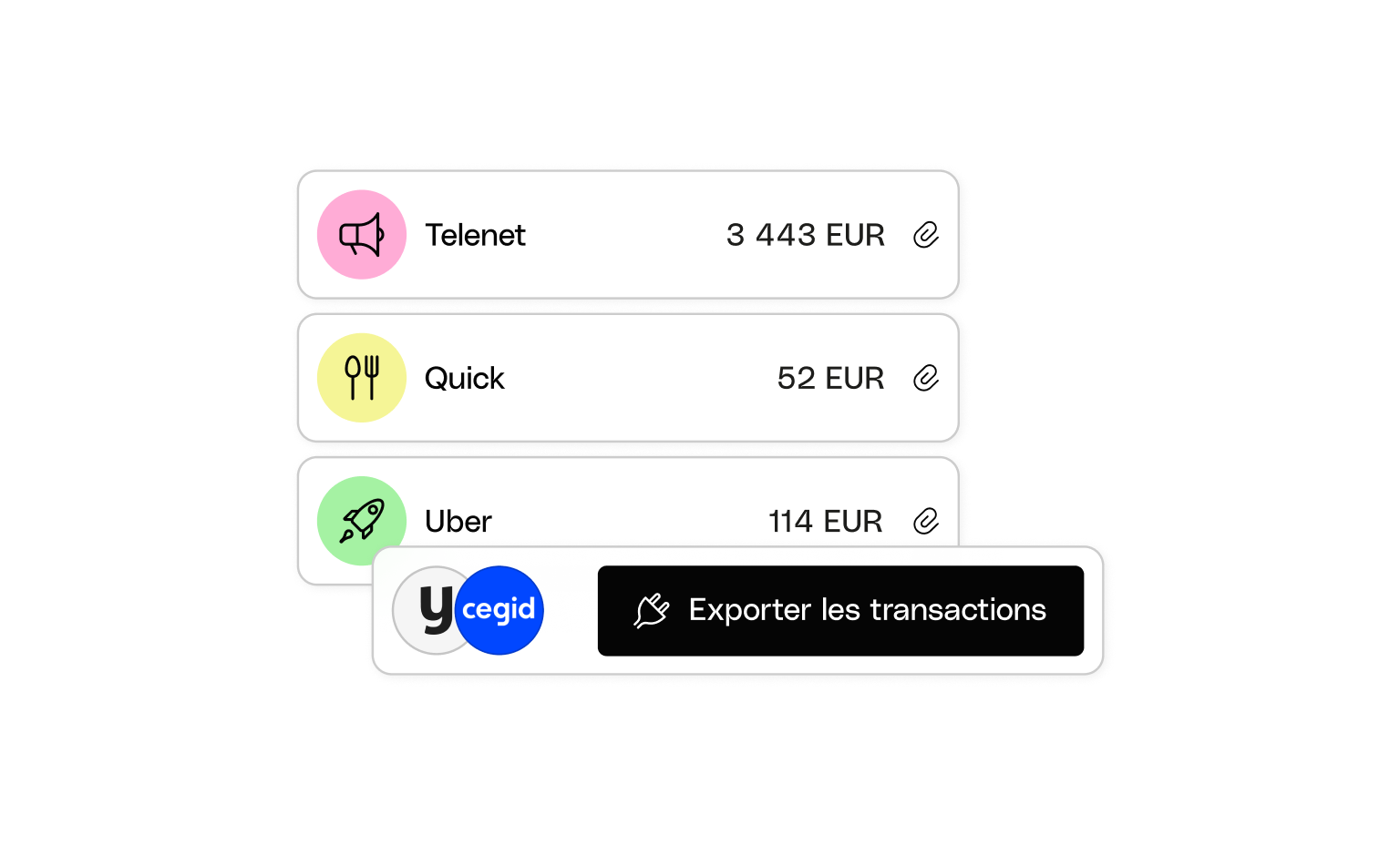 WEB BEFR UI Cards Bento Transactions Integrations Yuki Cegid