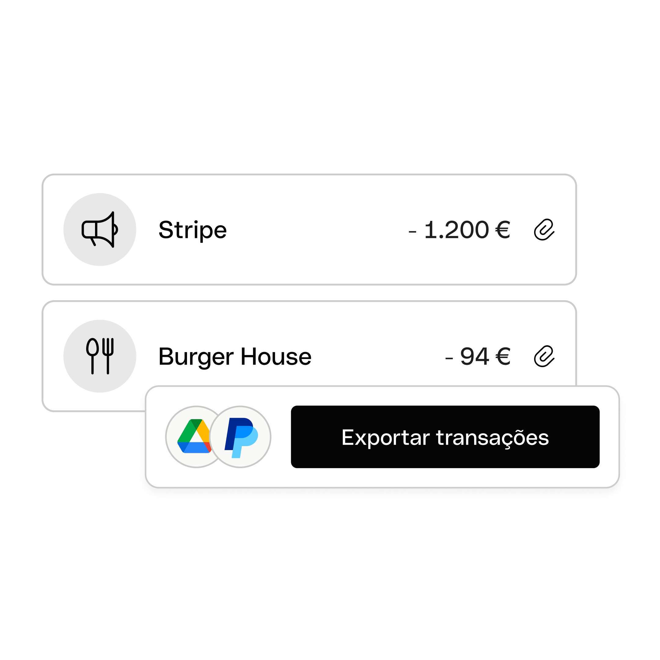 WEB PT UI Cards Bento Transactions Integrations Sage Cegid