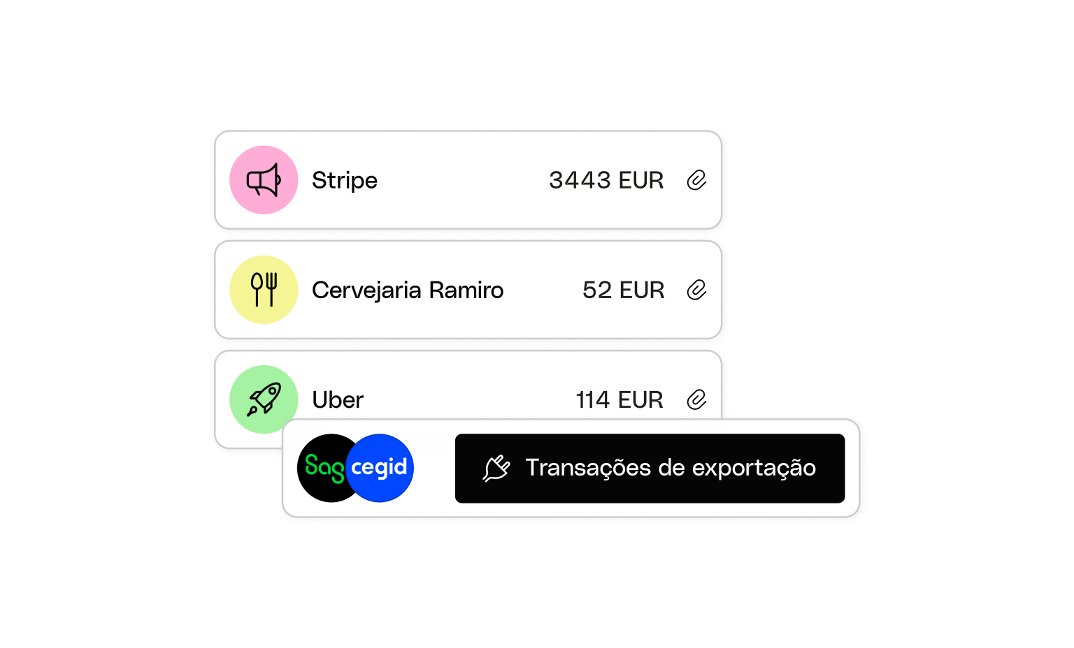 WEB PT UI Cards Bento Transactions Integrations Sage Cegid