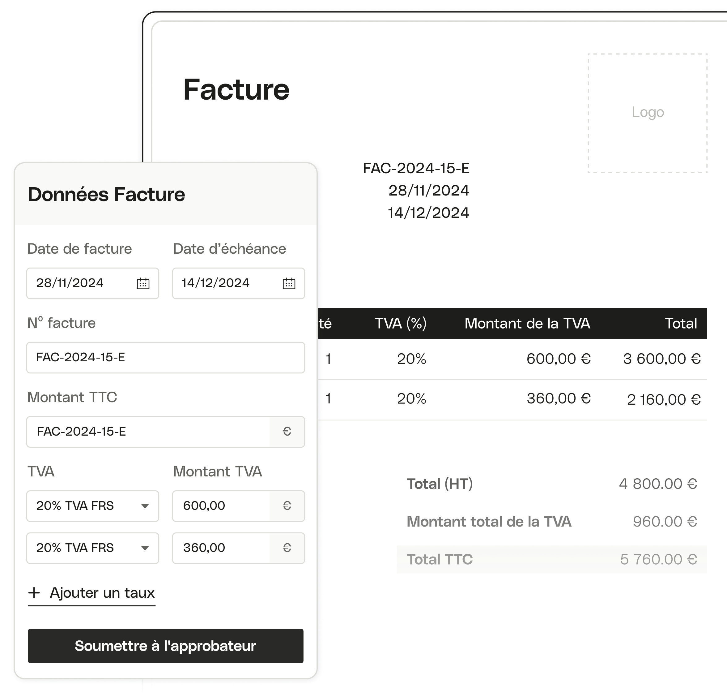 Interface utilisateur Web Hero TopicHighlight Bento Regate Comptabilité Factures Bureau Saisie automatisée