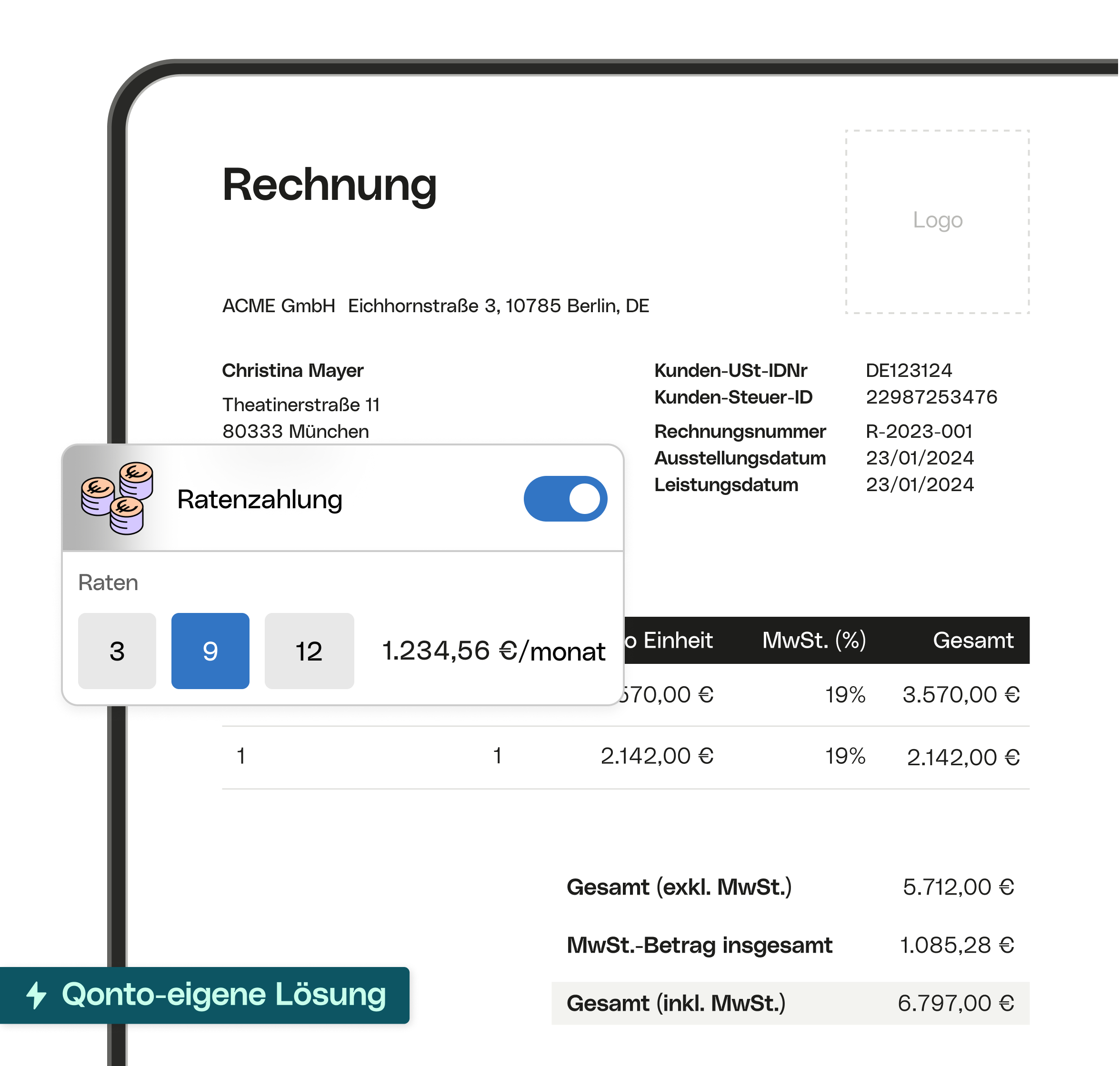 WEB-UI Mint Hero TopicHighlight Bento Pay Later-Abzeichen