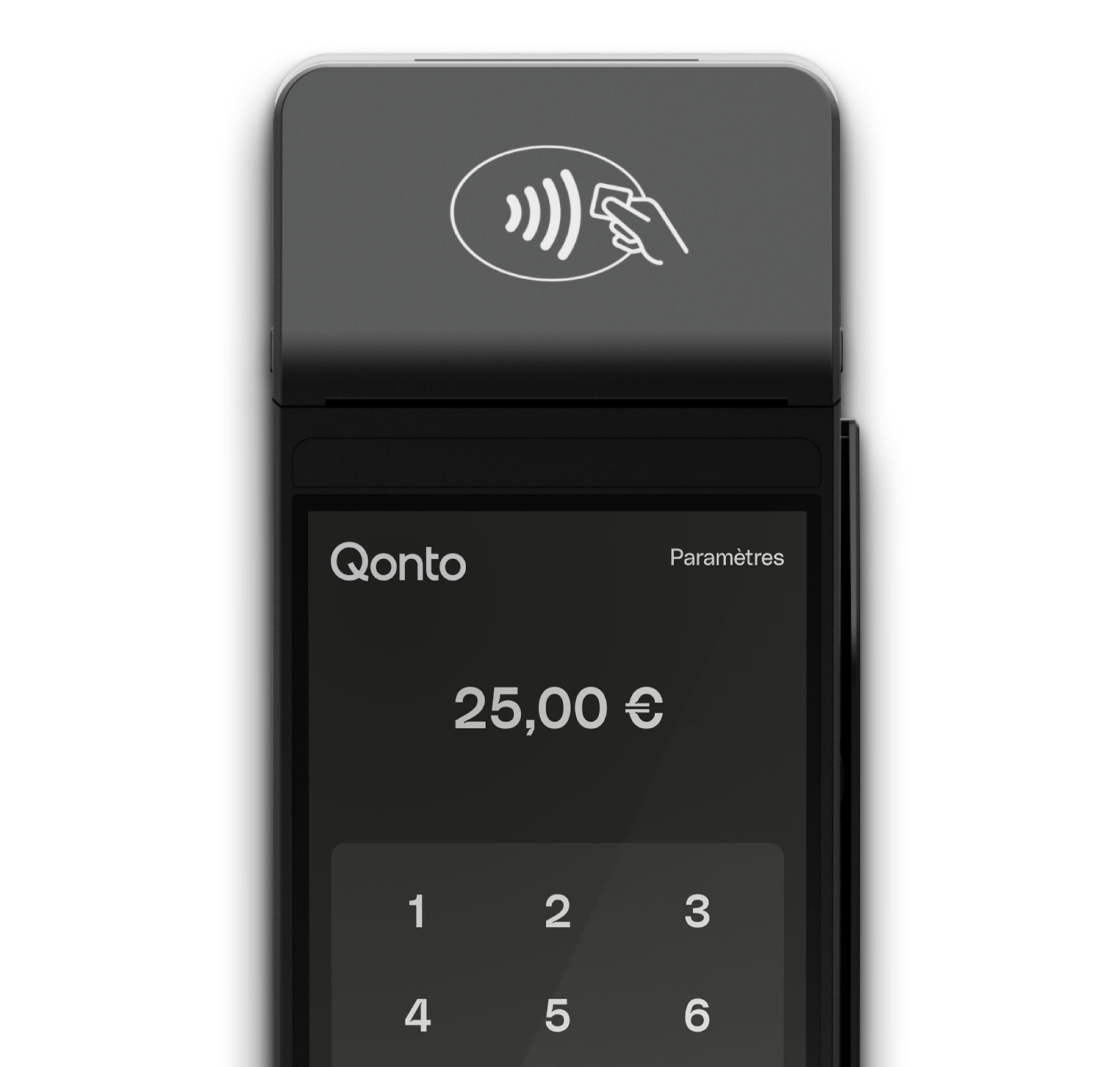 Terminal de paiement mobile Bento sur le thème principal de QontoPos