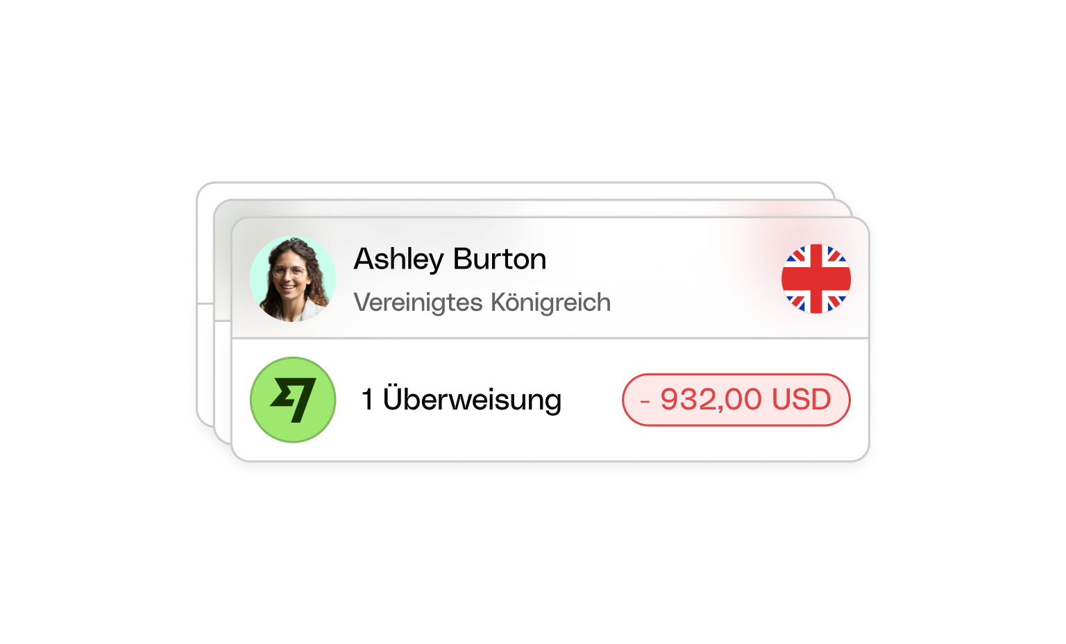 WEB UI Karten Bento Headline SWIFT Transfer Wise Pop-up