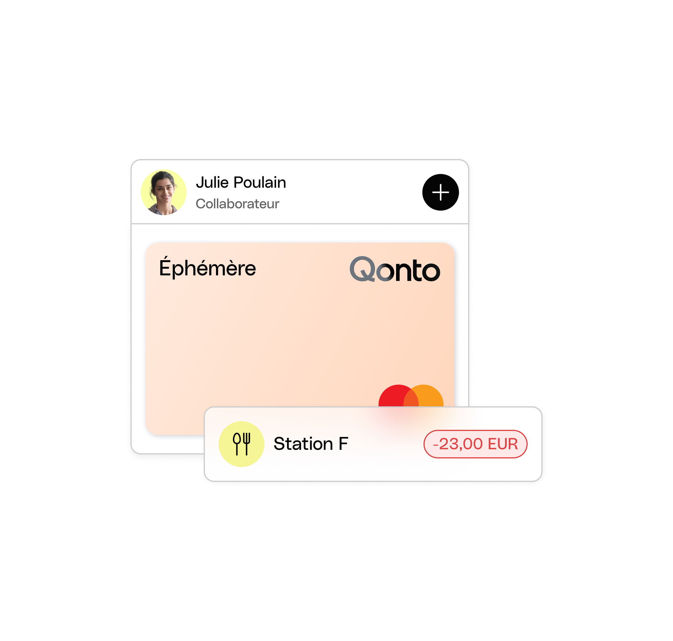 Sujet principal de l'interface utilisateur WEB : Bento InstantCard, transaction unique