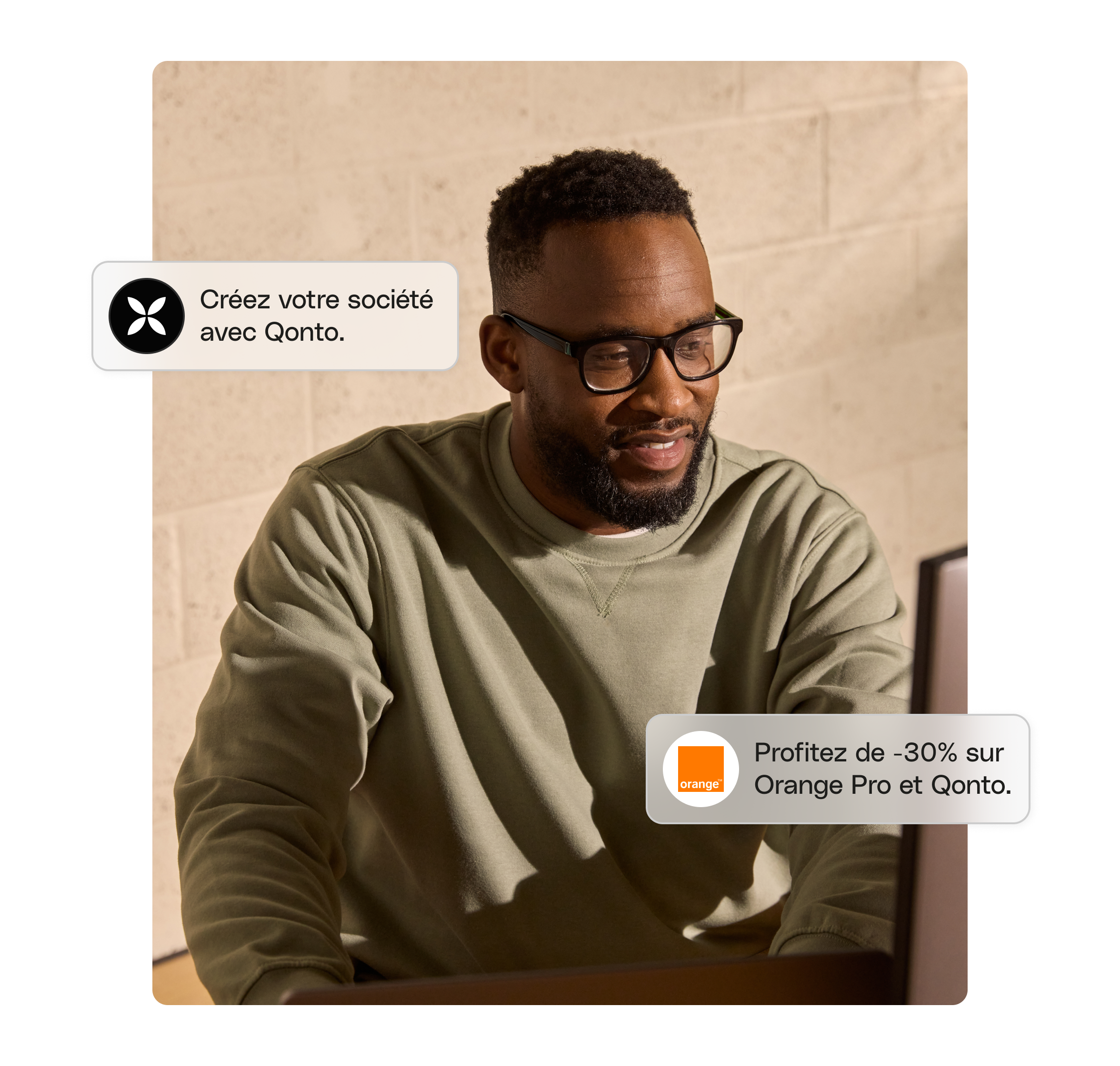 Interface utilisateur Web Photo Hero Topic Highlight Bento Company Creation Bundle OrangePro