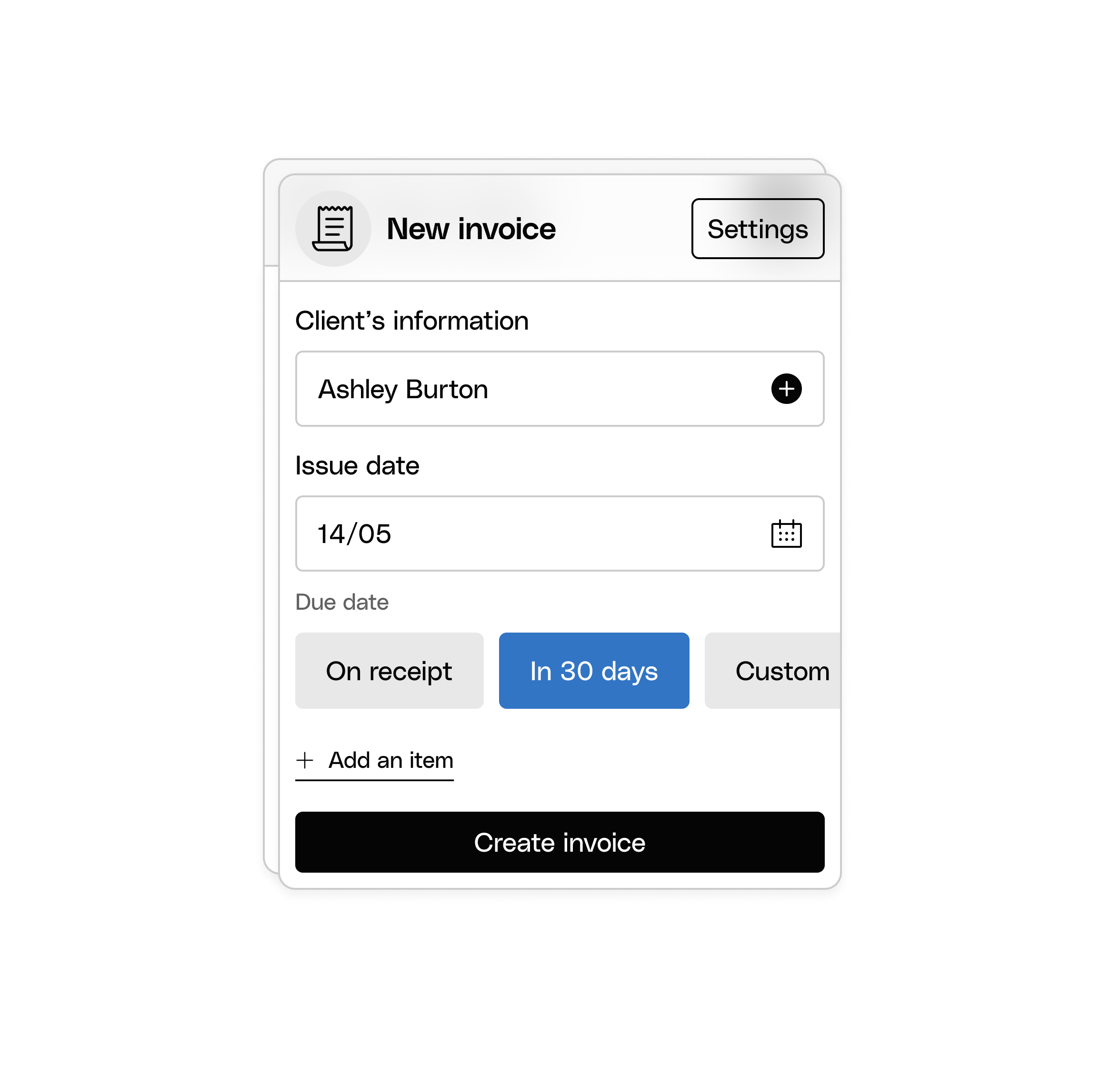 WEB UI Hero TopicHighlight Bento Drop Invoice Creation