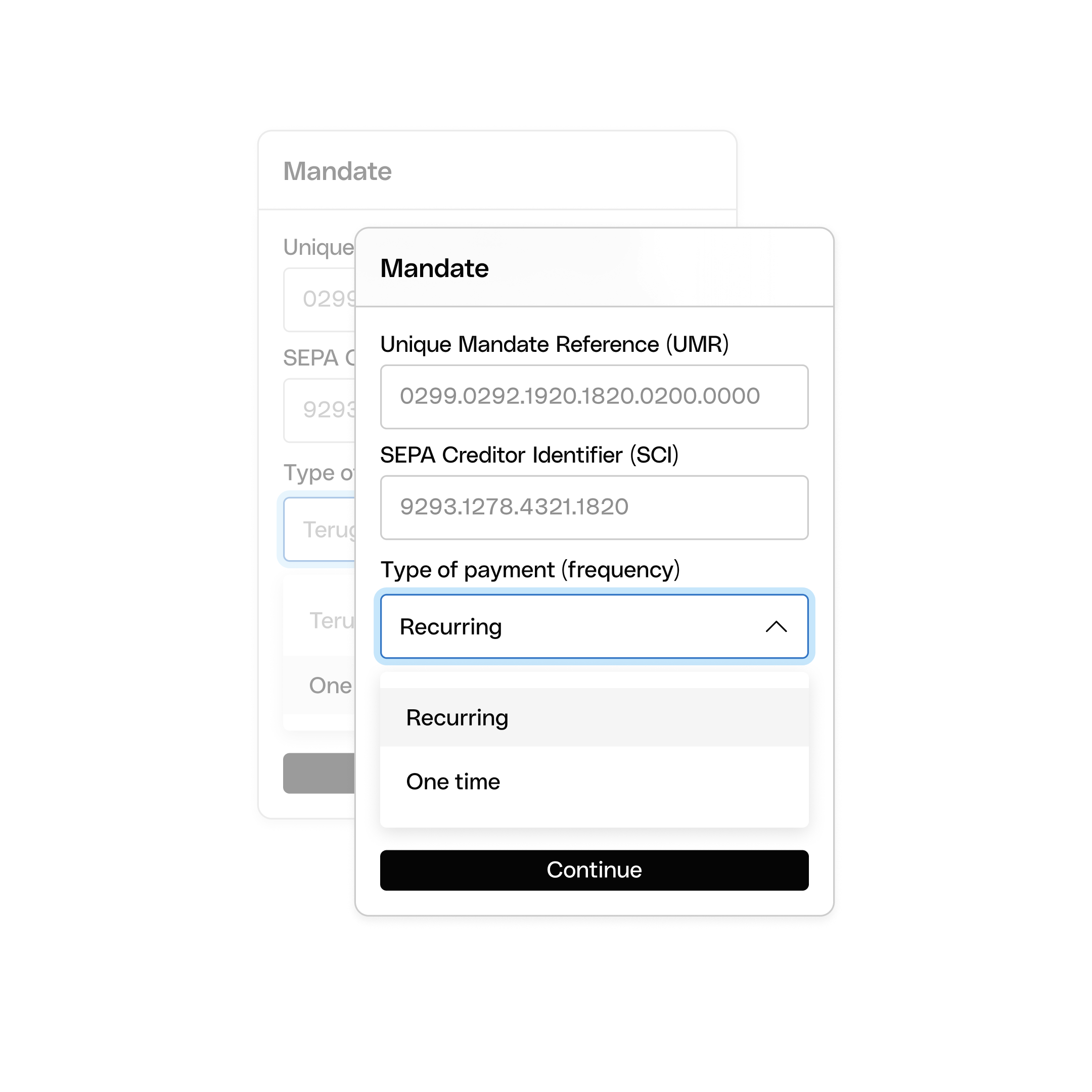 WEB  UI Hero TopicHighlight Bento Direct Recurring Debit