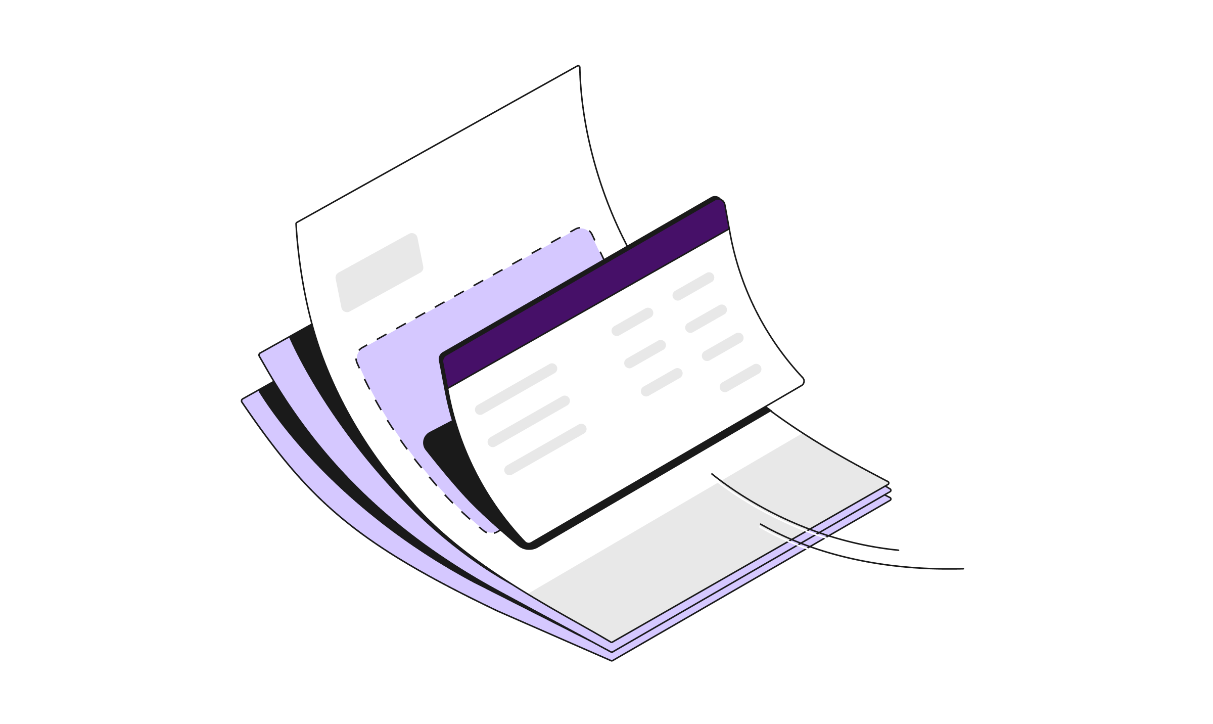 Modèle de document d'en-tête WEB Flow Plum Cards Bento