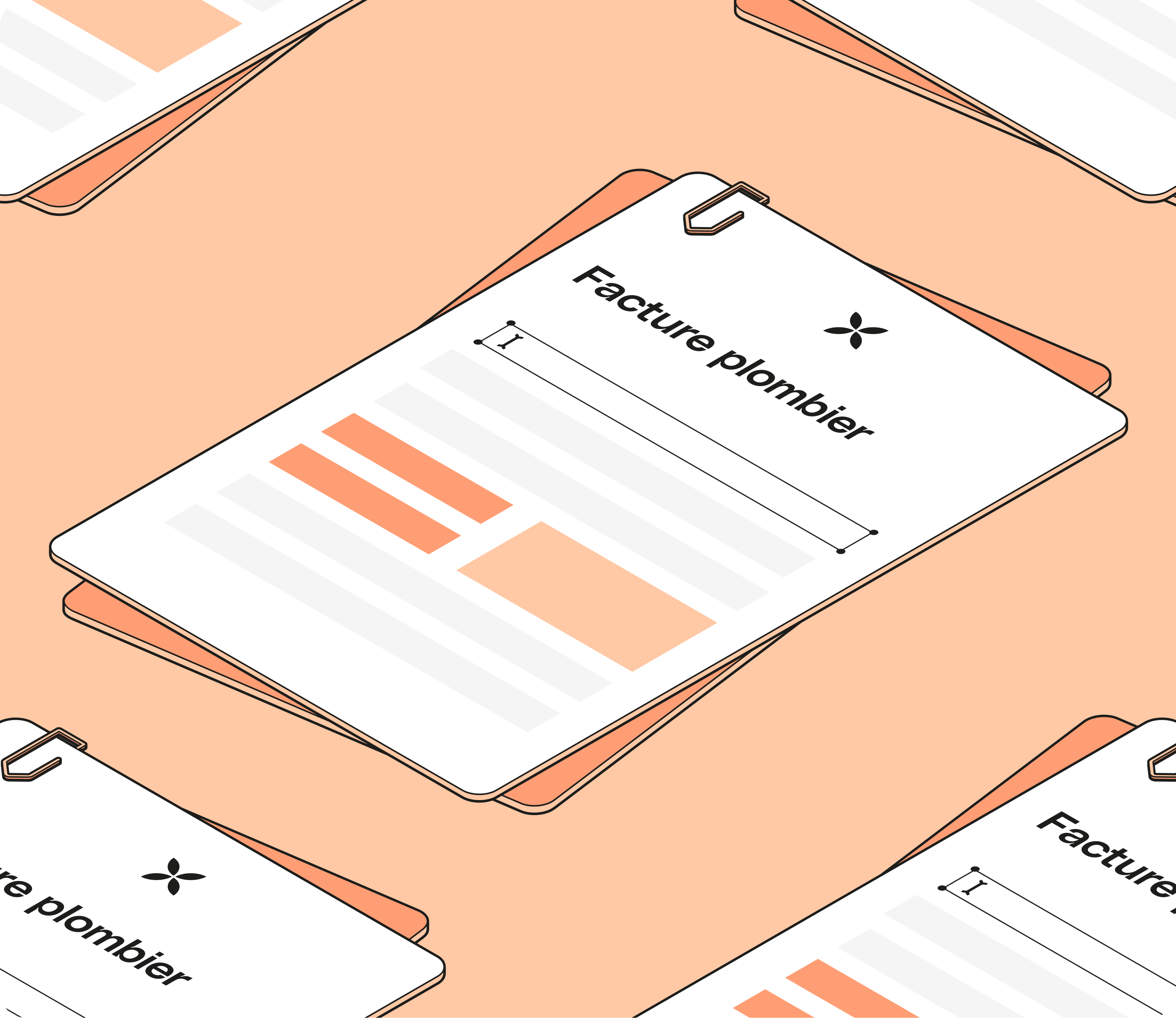 Facture de plombier mobile Web Peach FullWidthMedia
