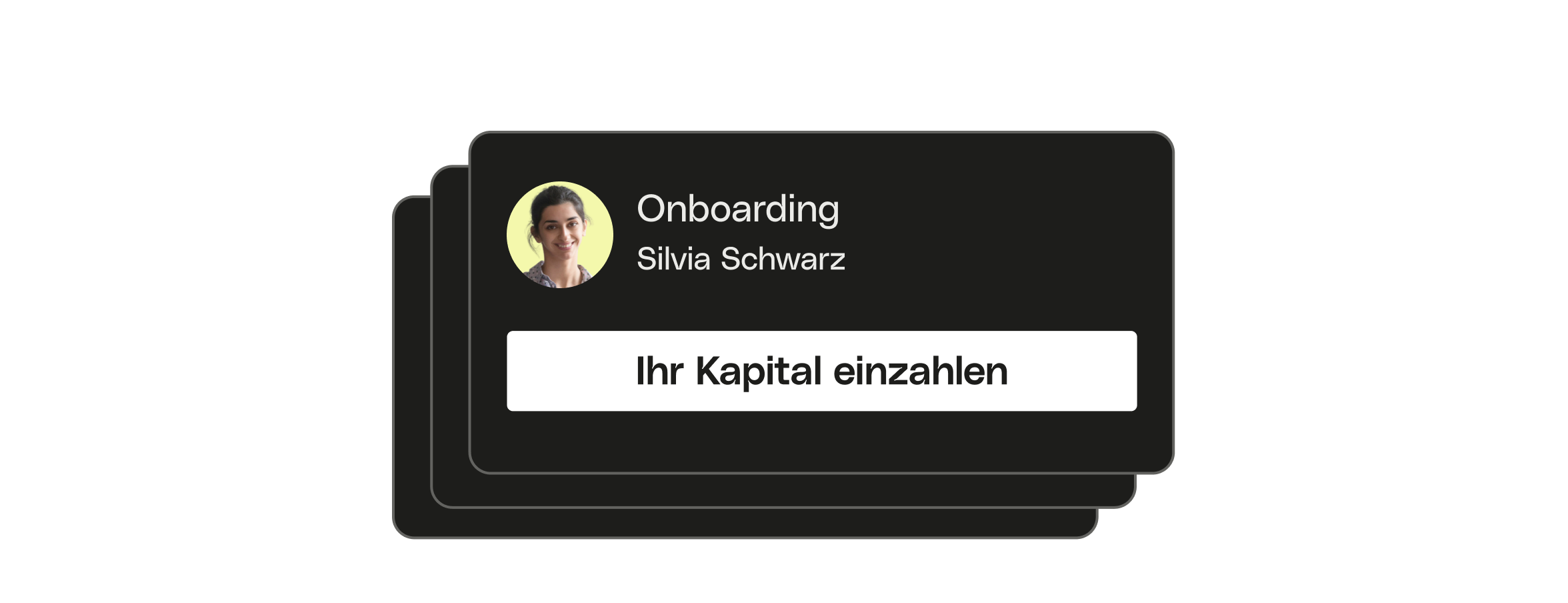 Web-UI-Karten Bento-Überschrift Qonto Einbetten Kapitaleinzahlung