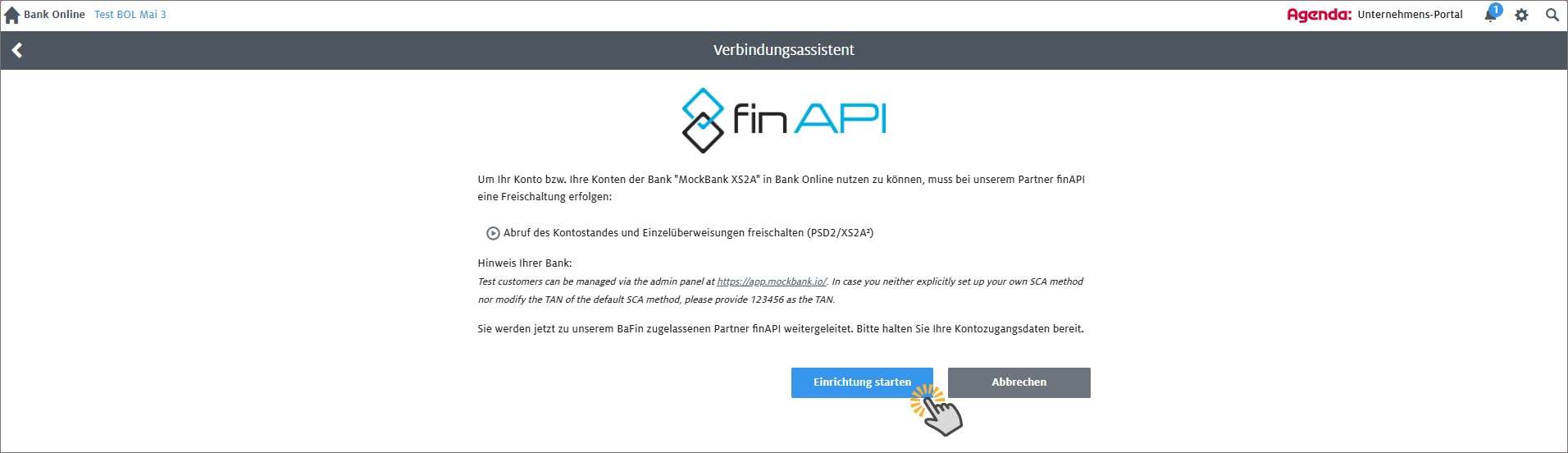 Agenda   connect finAPI
